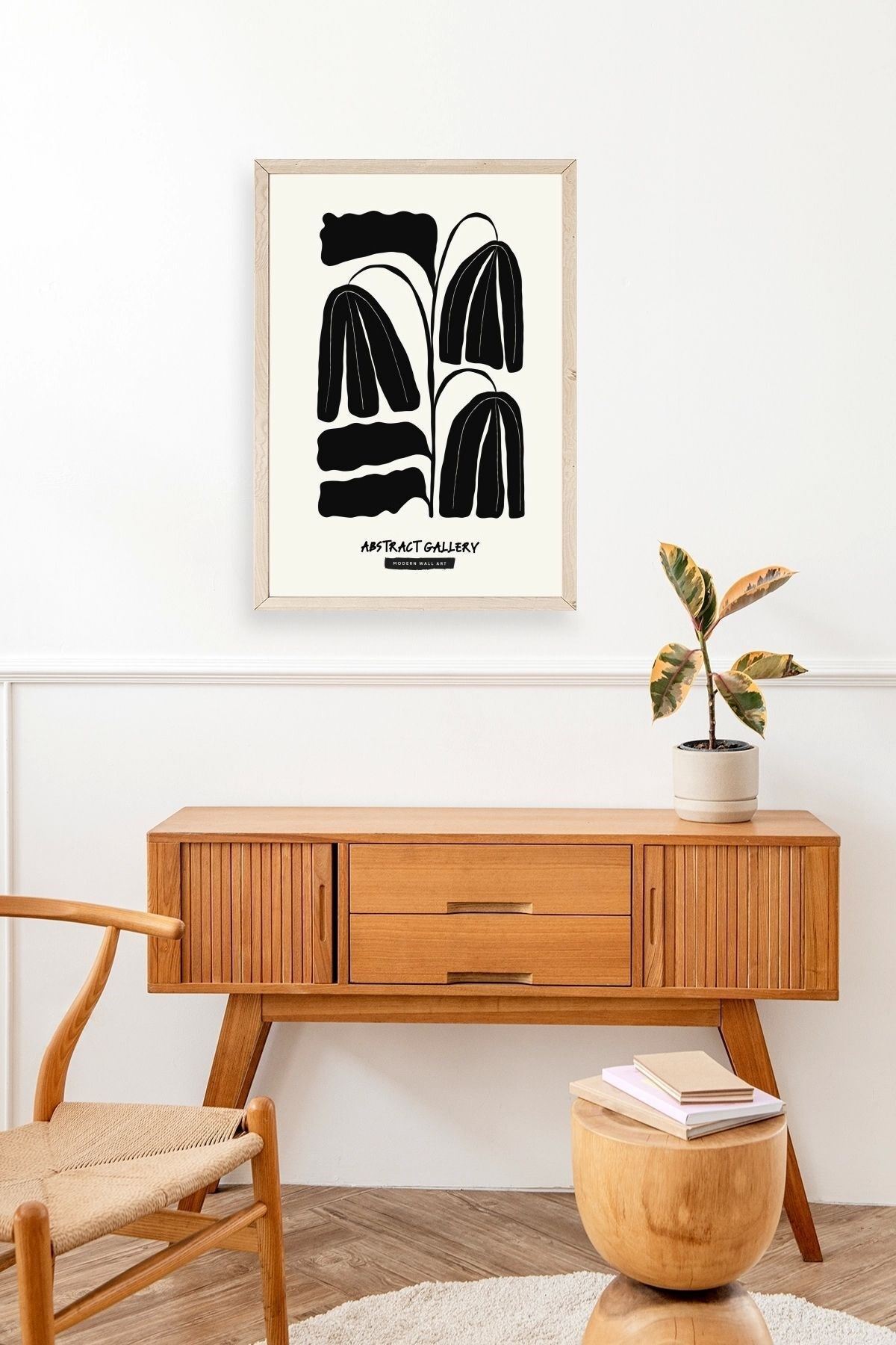 Çiçek Ahşap Çerçeveli Tablo 30 x 42