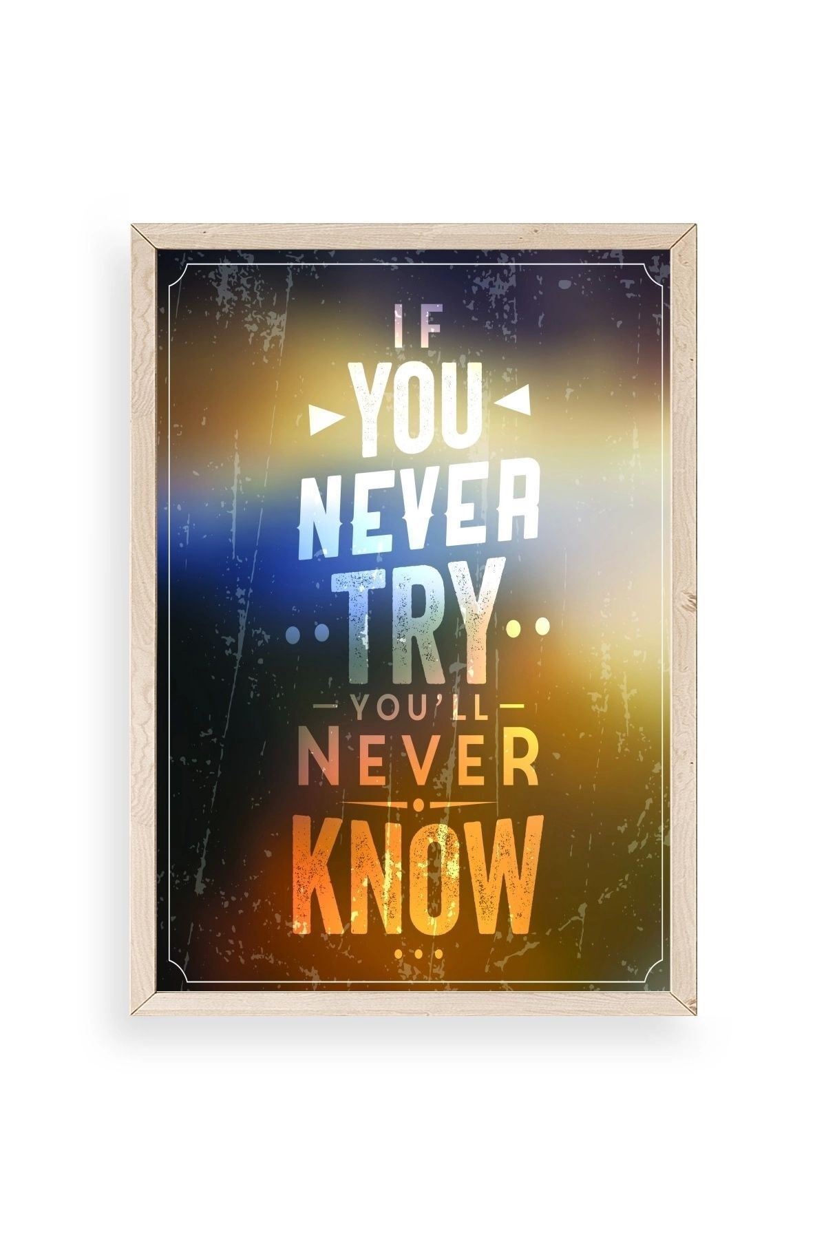 Motto Ahşap Çerçeveli Tablo 23 x 30