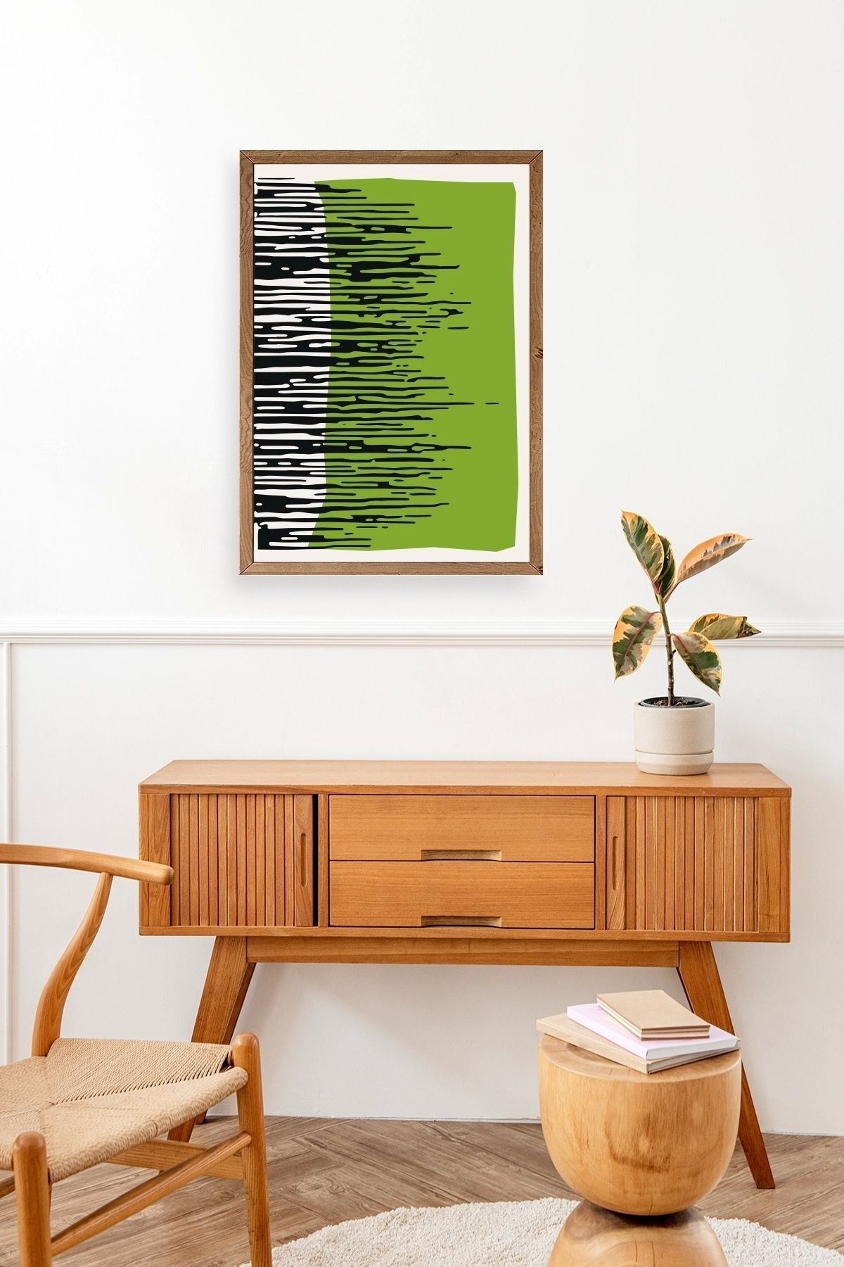 Modern Ahşap Çerçeveli Tablo 50 x 70