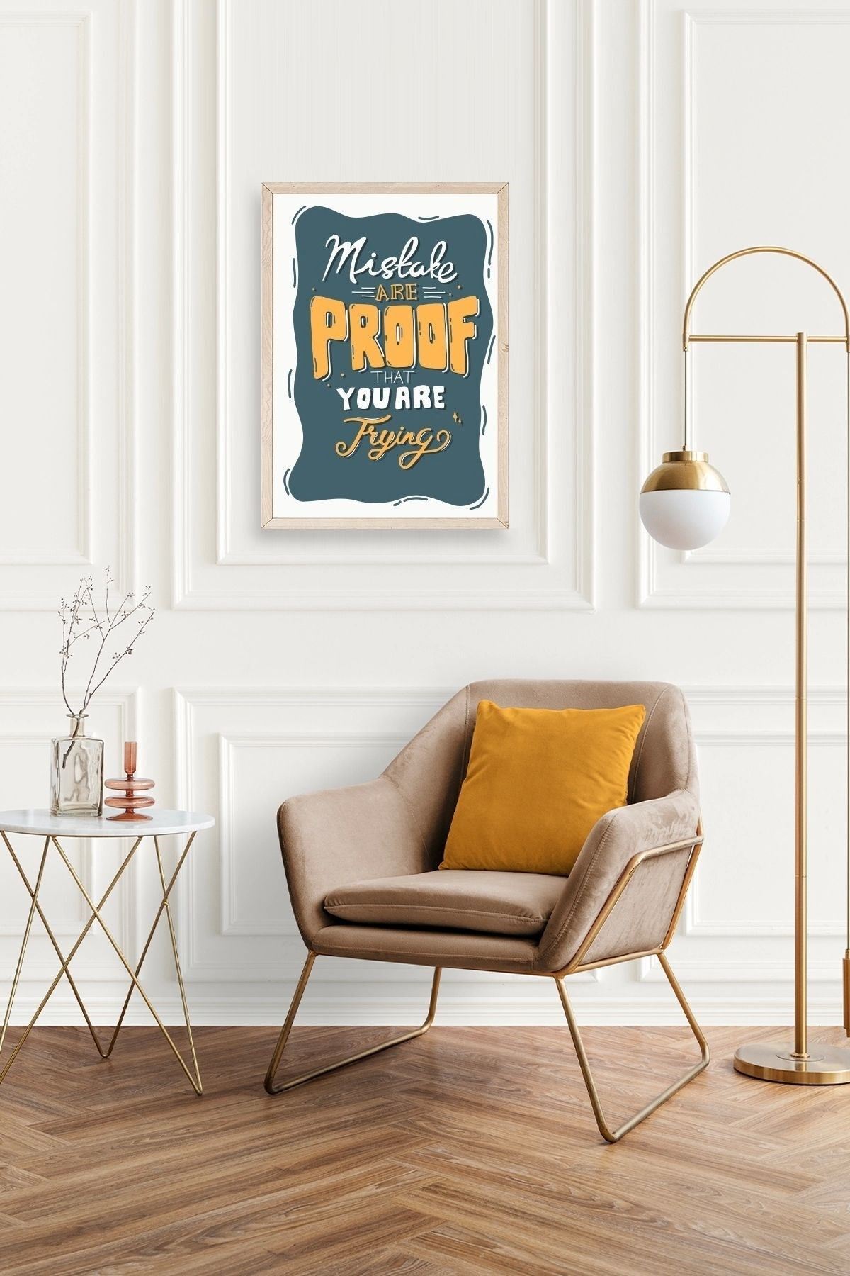 Motto Ahşap Çerçeveli Tablo 50 x 70