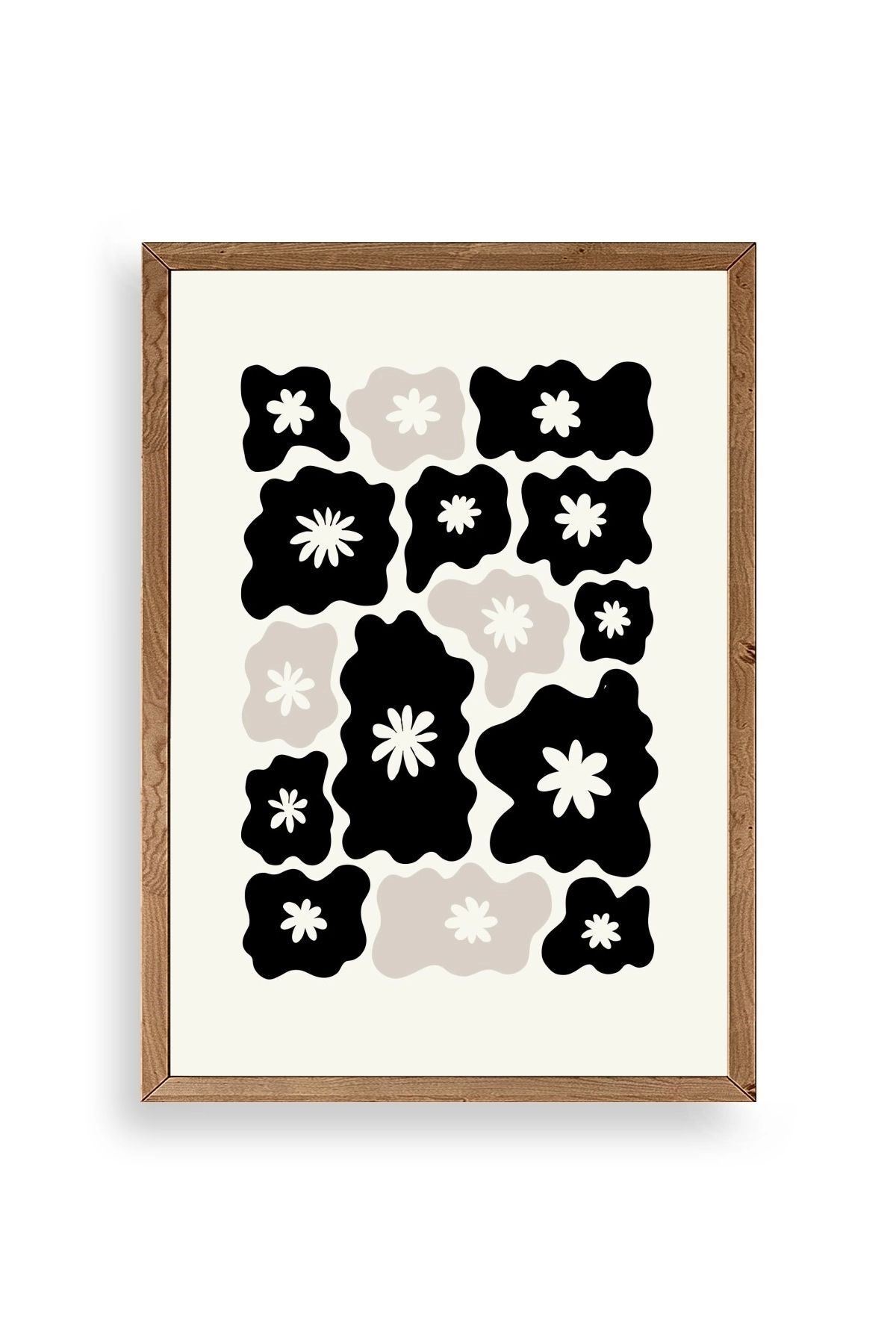 Çiçek Ahşap Çerçeveli Tablo 17 x 23