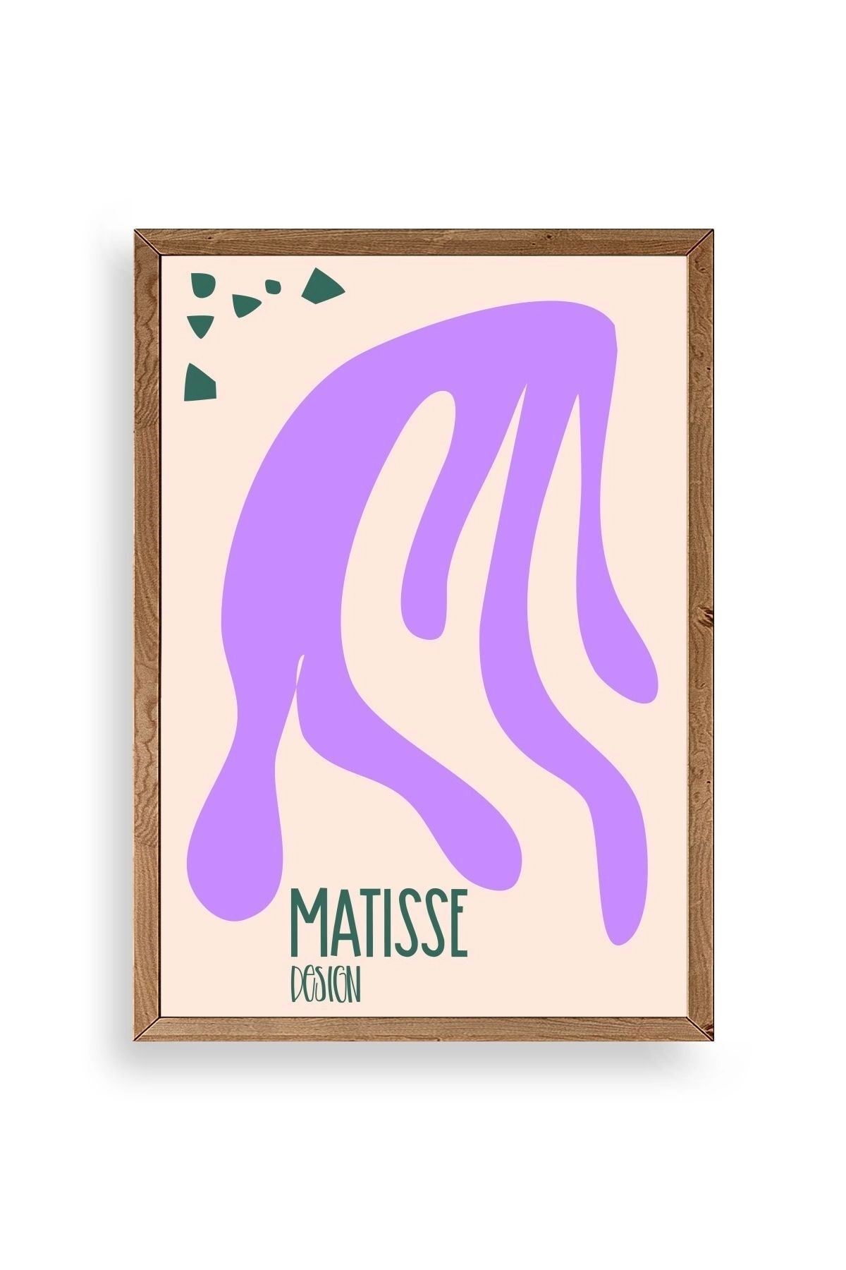 Soyut Ahşap Çerçeveli Tablo 30 x 42