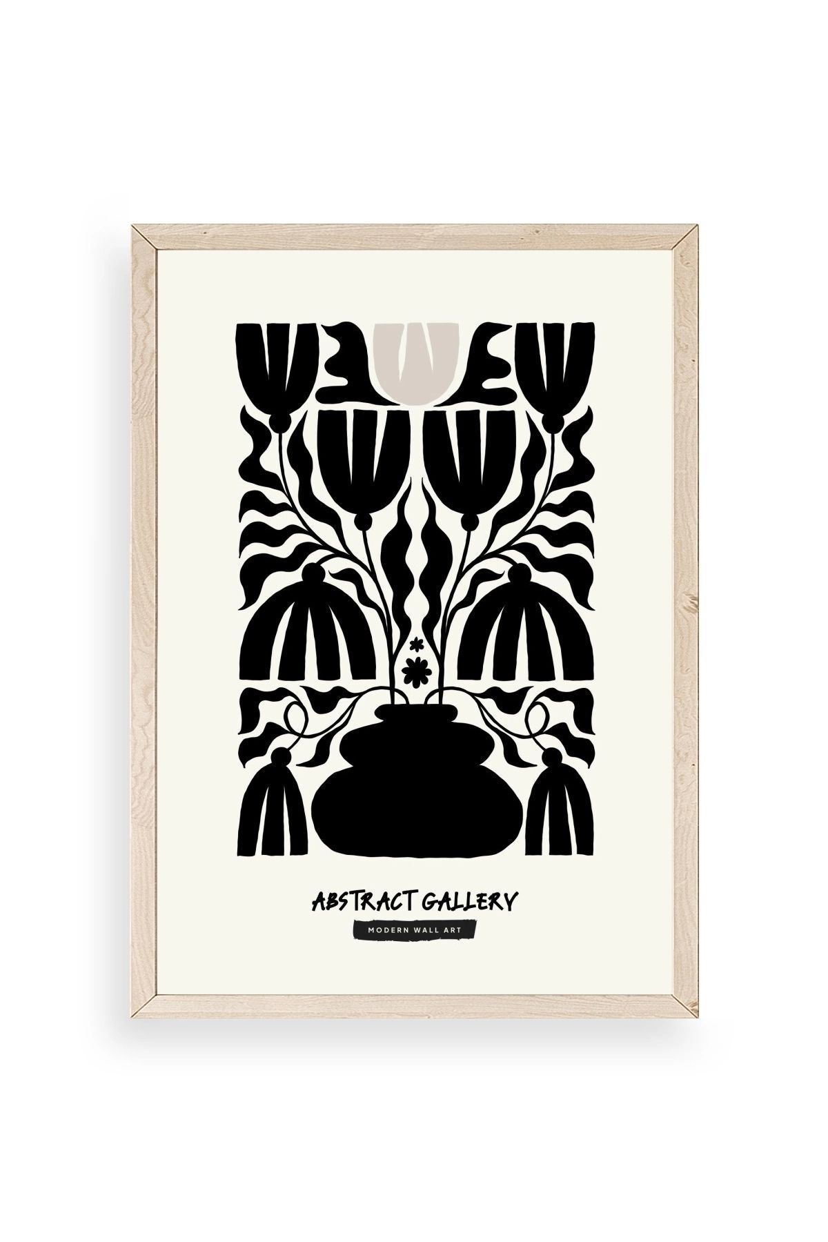 Çiçek Ahşap Çerçeveli Tablo 17 x 23