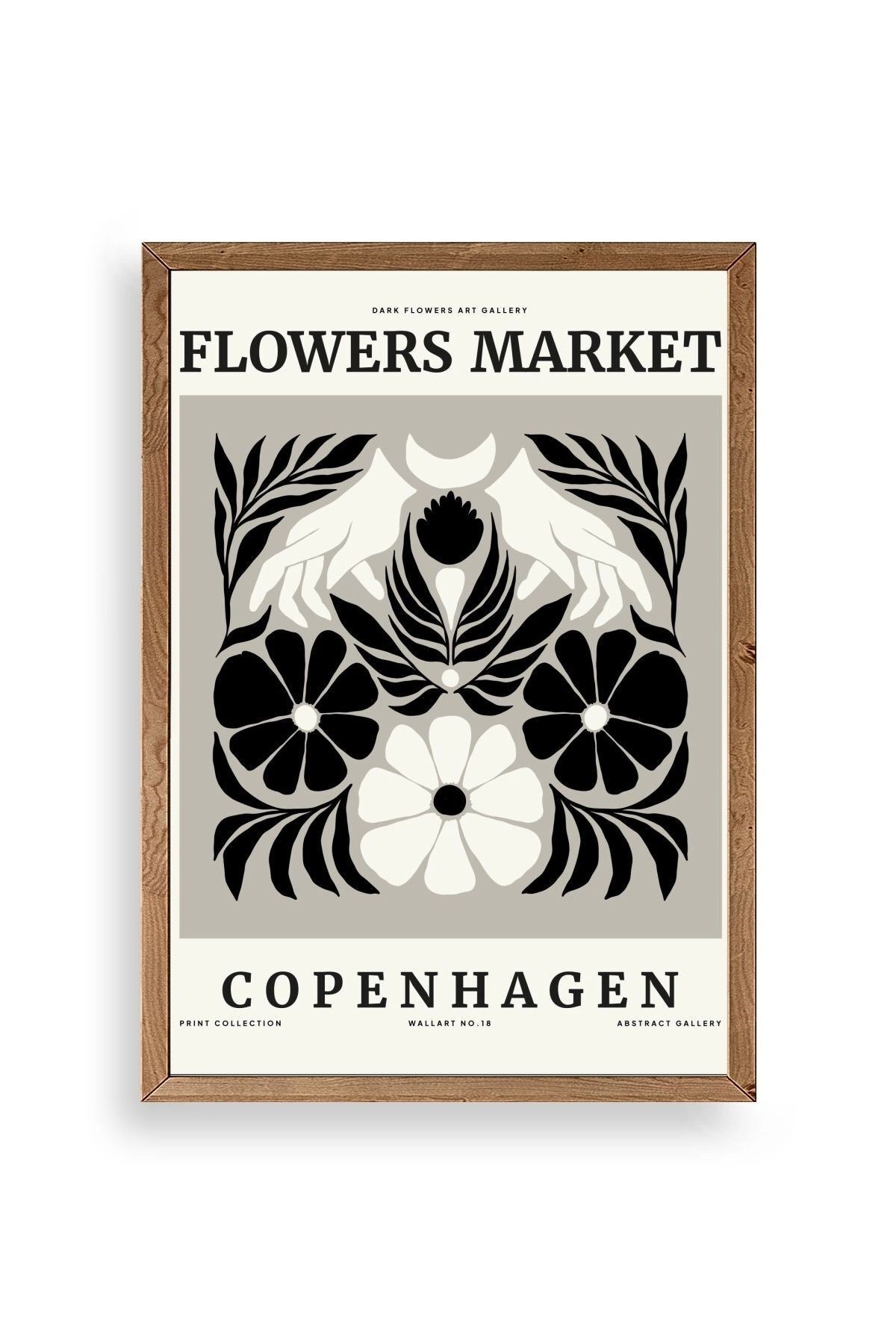 Çiçek Ahşap Çerçeveli Tablo 50 x 70