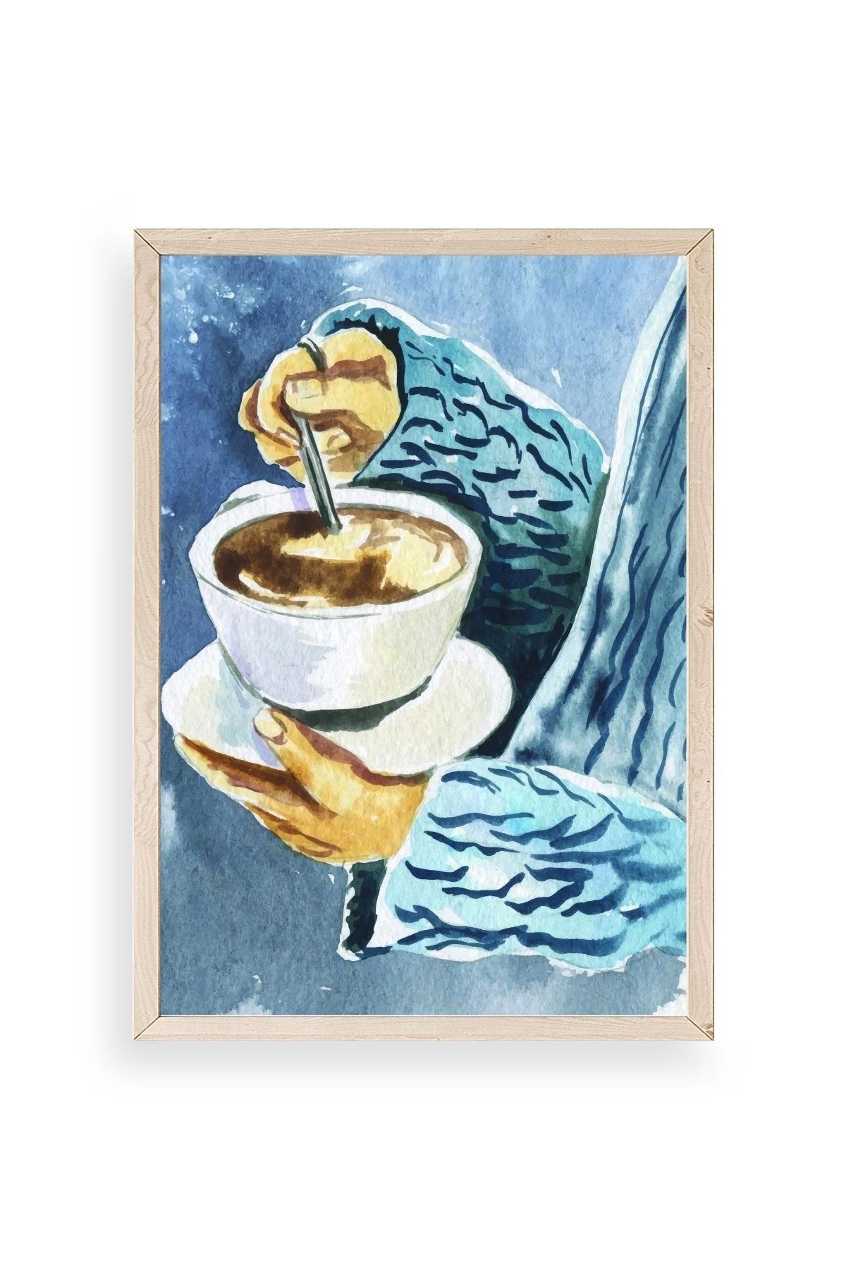 Kahve Ahşap Çerçeveli Tablo 50 x 70