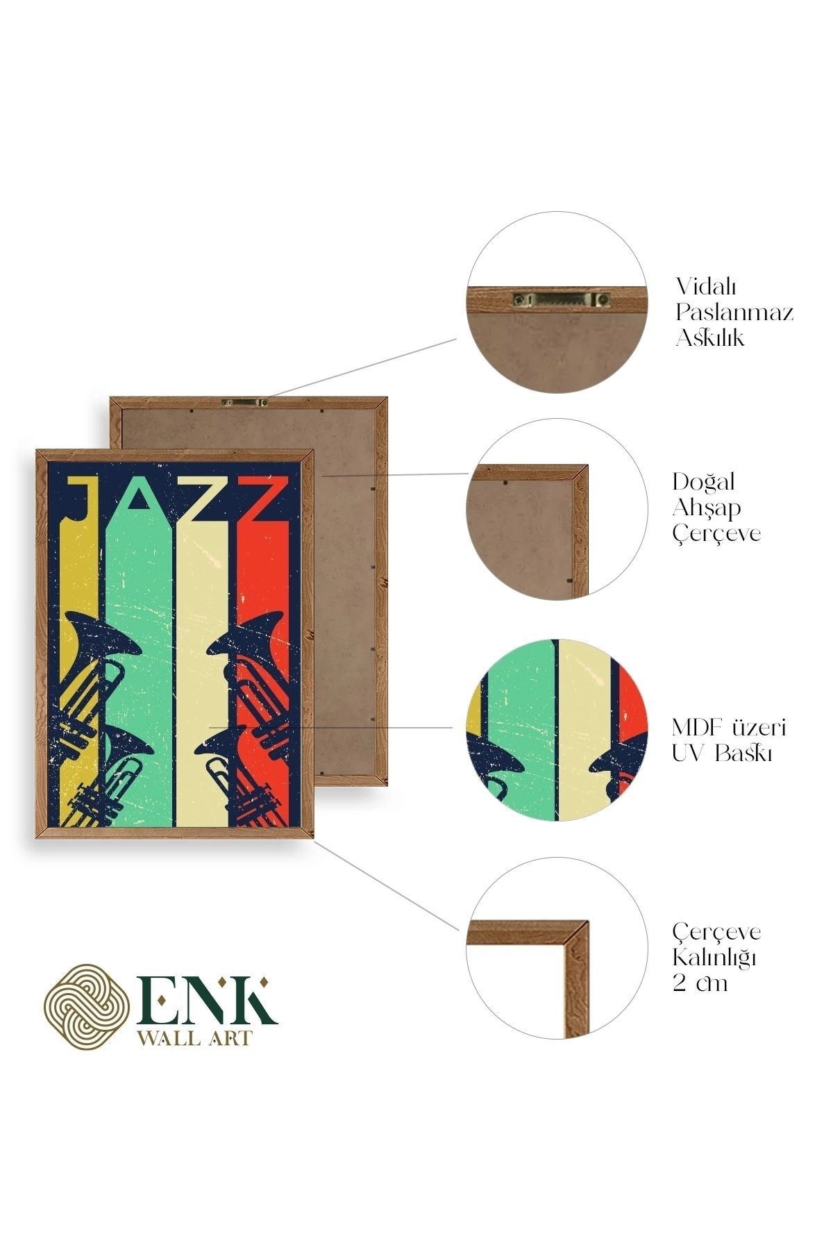 Jazz Ahşap Çerçeveli Tablo 17 x 23