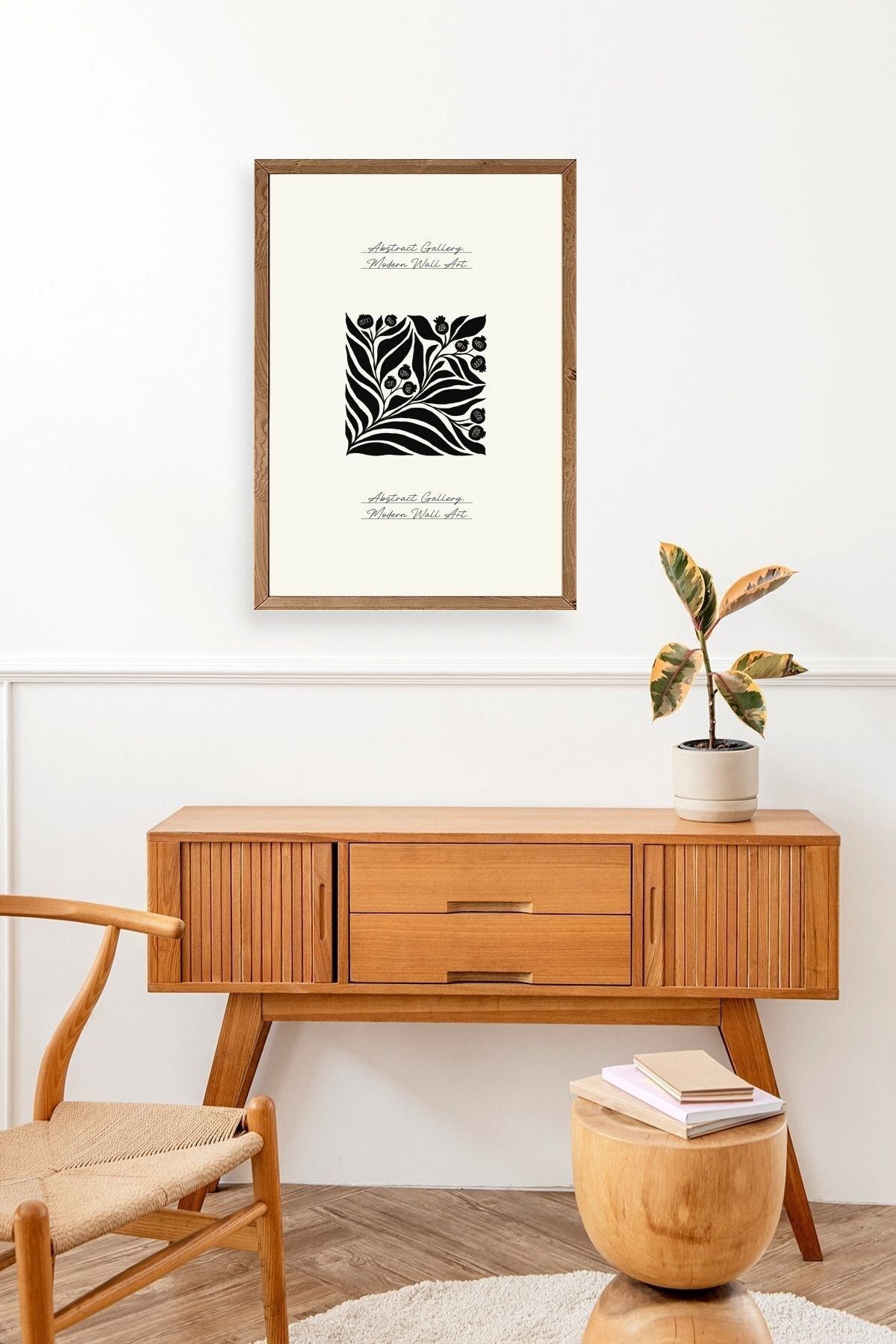 Çiçek Ahşap Çerçeveli Tablo 30 x 42