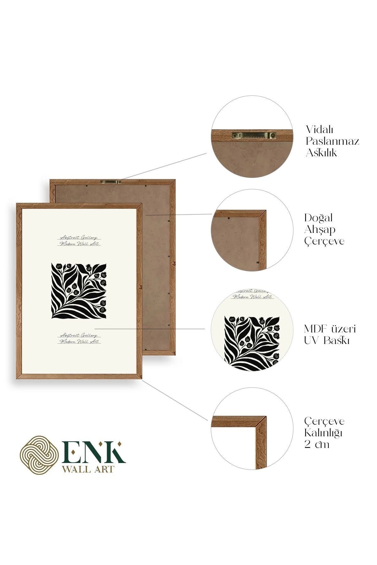 Çiçek Ahşap Çerçeveli Tablo 23 x 30