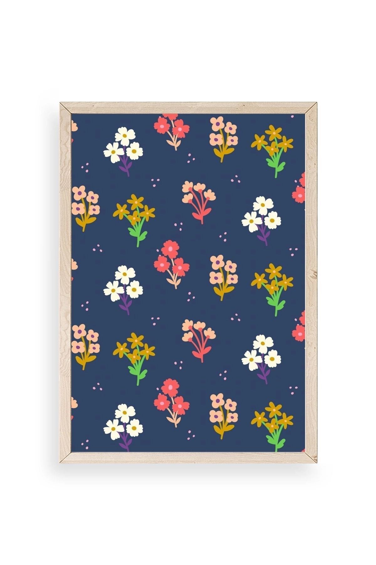 Çiçek Ahşap Çerçeveli Tablo 23 x 30