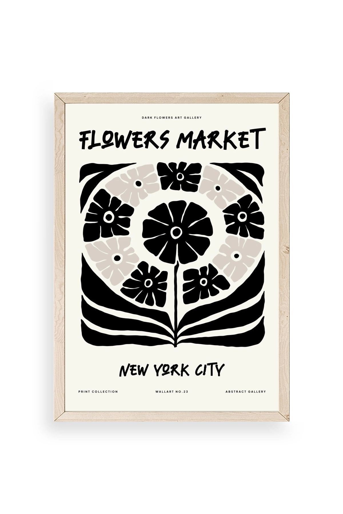 Soyut Ahşap Çerçeveli Tablo 23 x 30