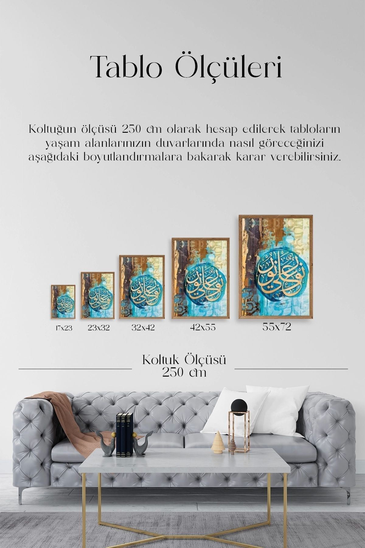 Hat Yazısı Ahşap Çerçeveli Tablo 23 x 30