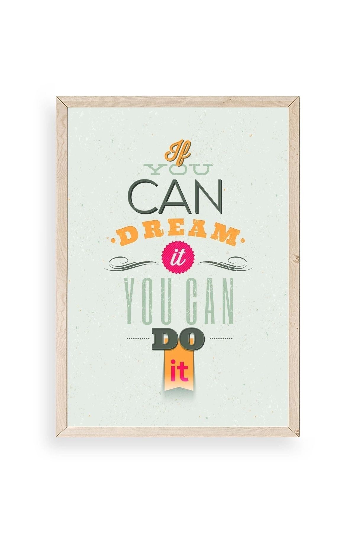 Motto Ahşap Çerçeveli Tablo 23 x 30