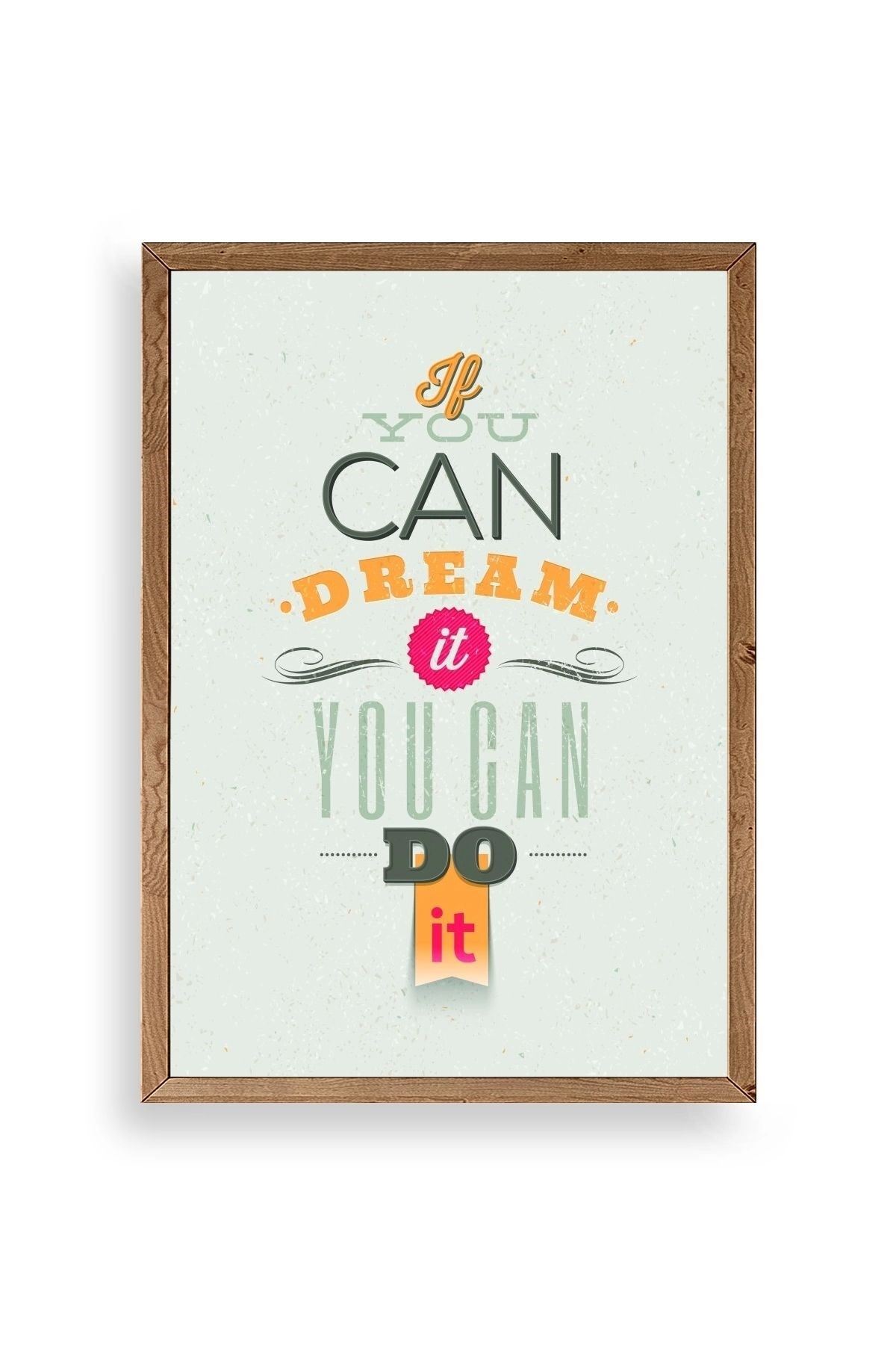 Motto Ahşap Çerçeveli Tablo 17 x 23