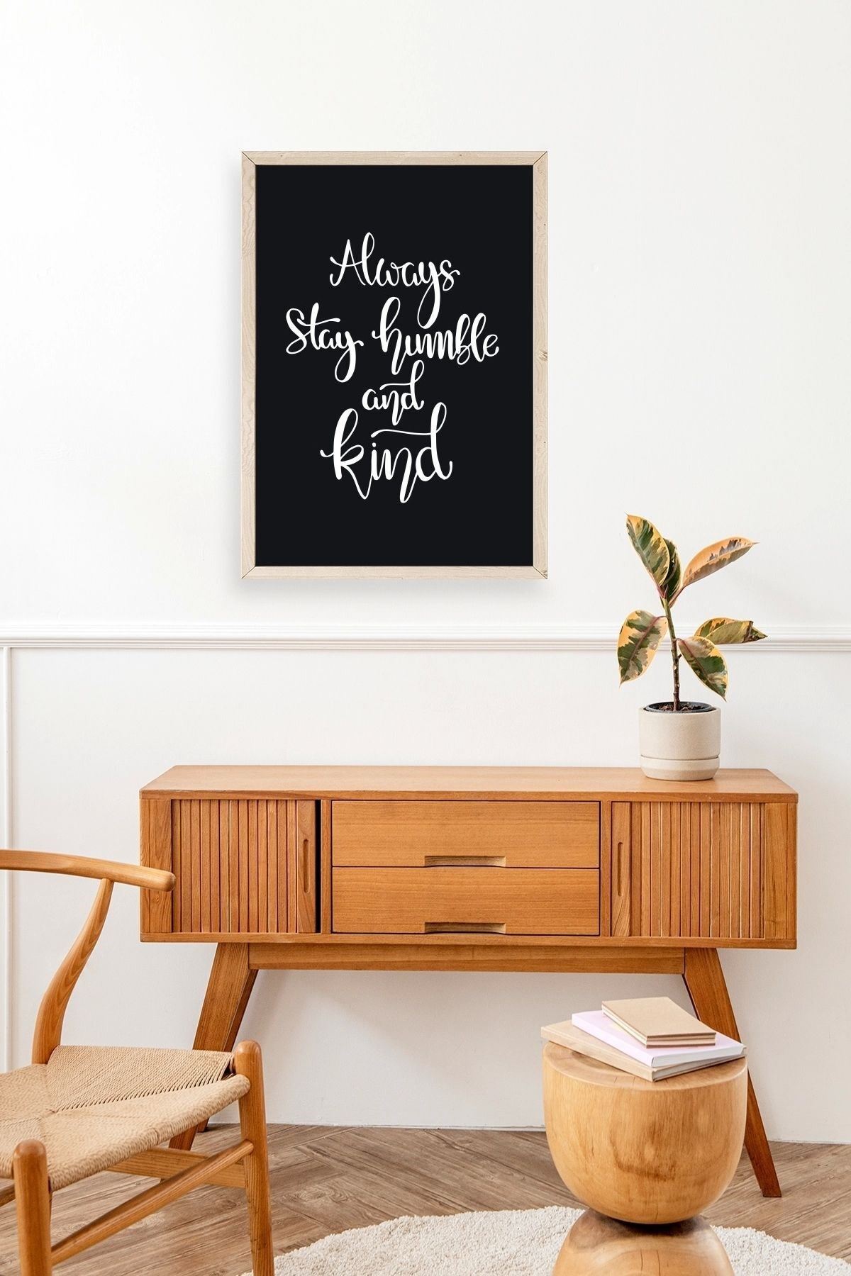 Motto Ahşap Çerçeveli Tablo 50 x 70