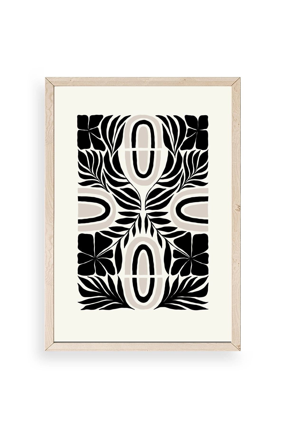 Soyut Ahşap Çerçeveli Tablo 50 x 70