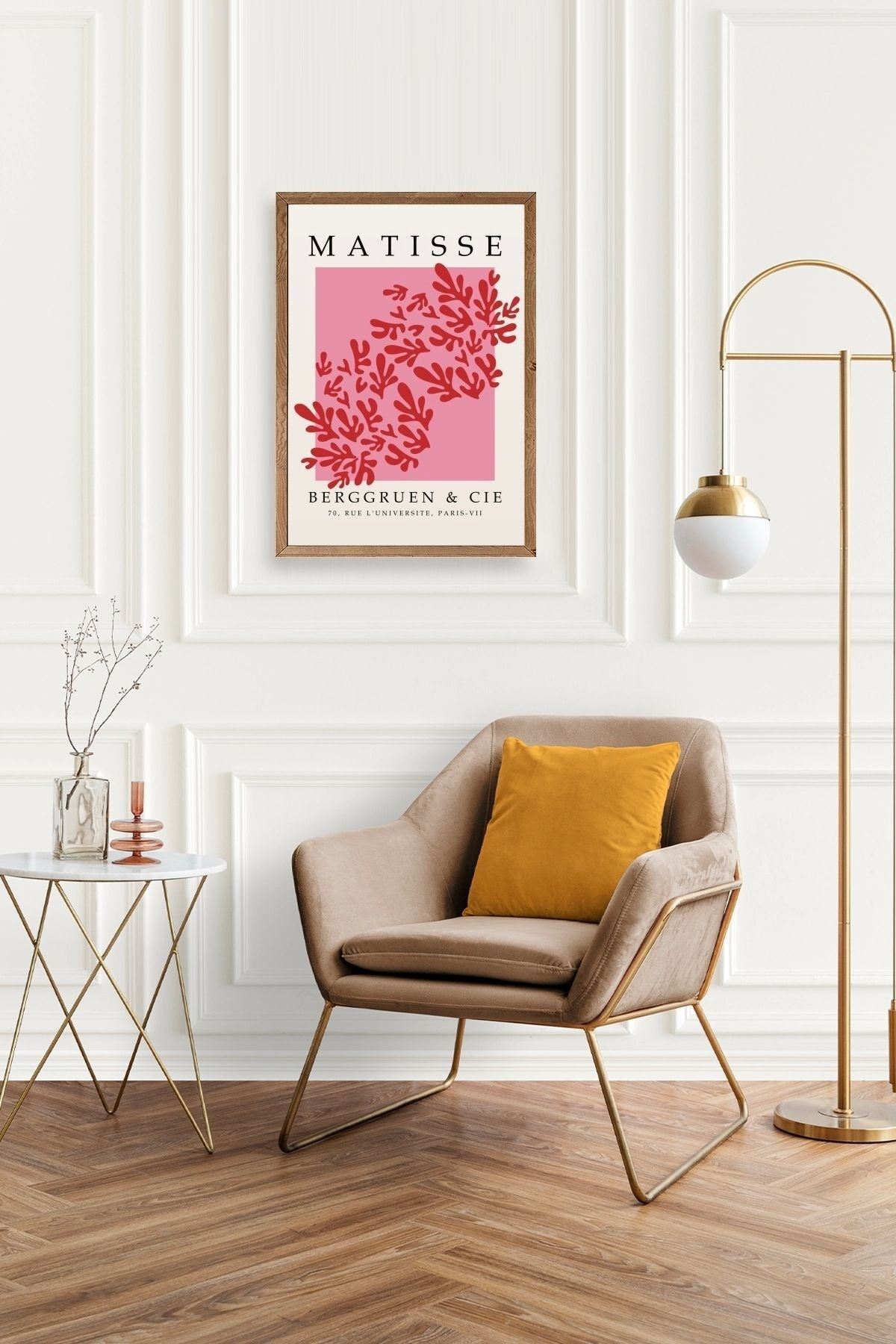 Çiçek Ahşap Çerçeveli Tablo 17 x 23