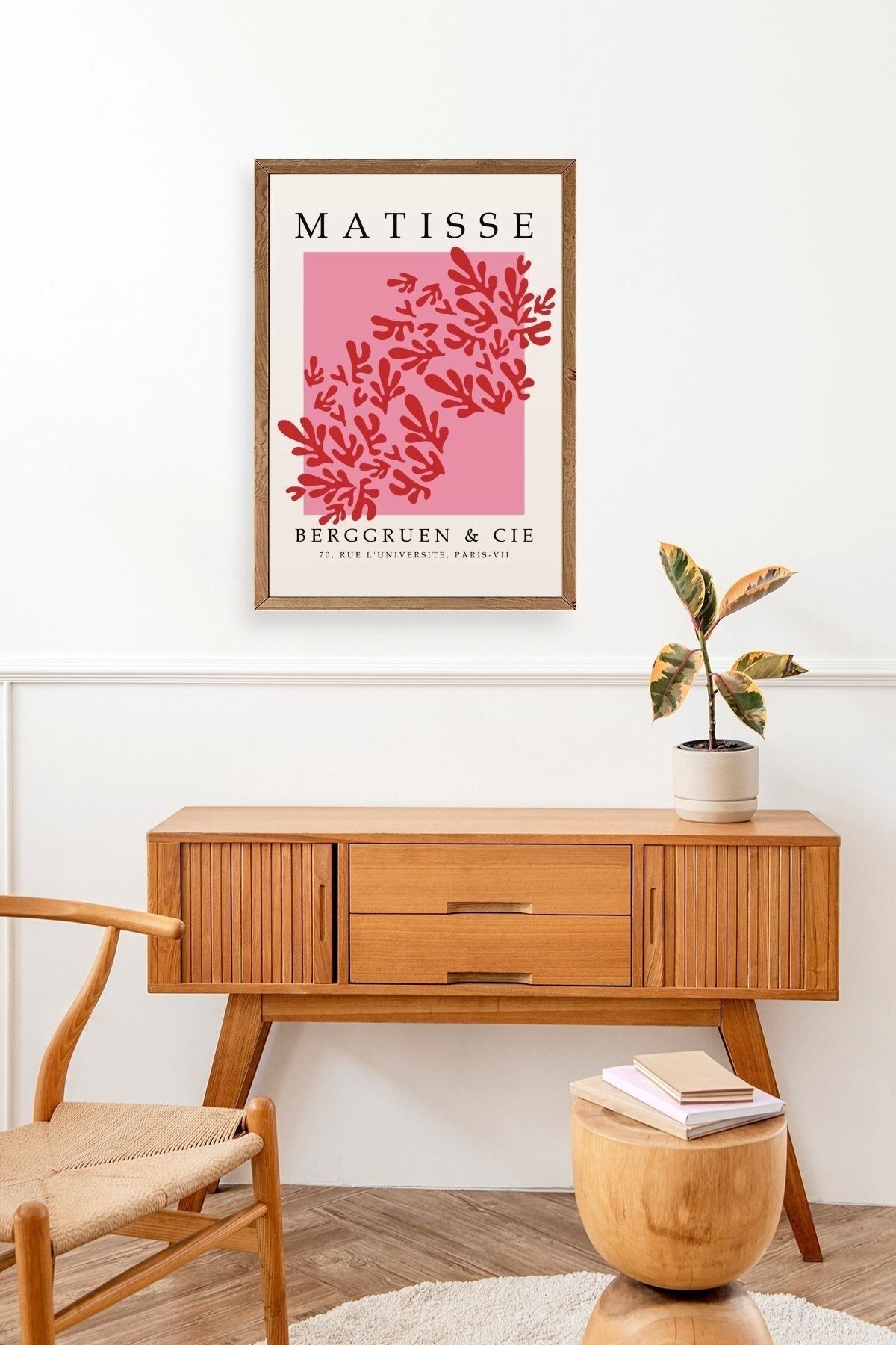 Çiçek Ahşap Çerçeveli Tablo 17 x 23