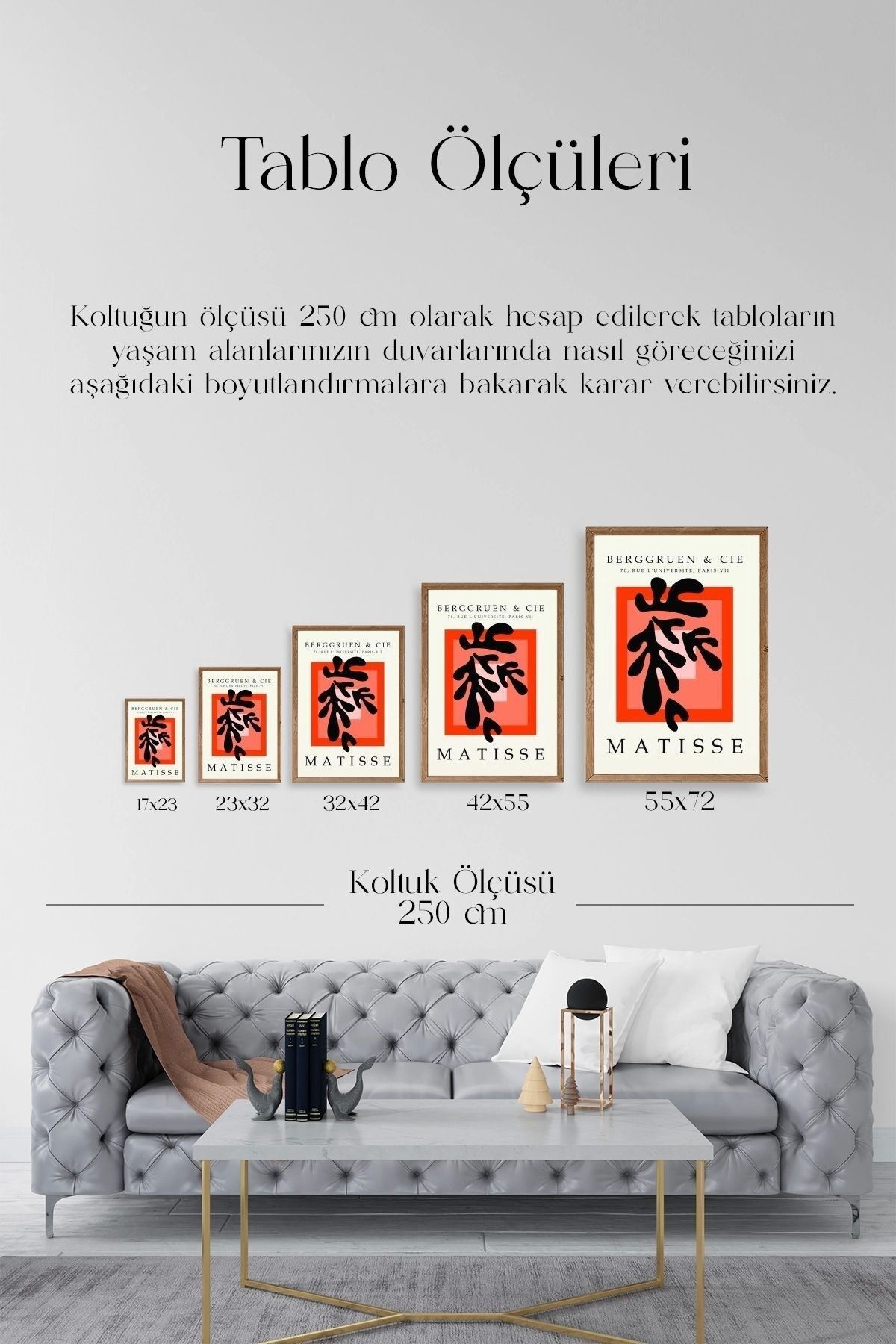 Modern Ahşap Çerçeveli Tablo 17 x 23