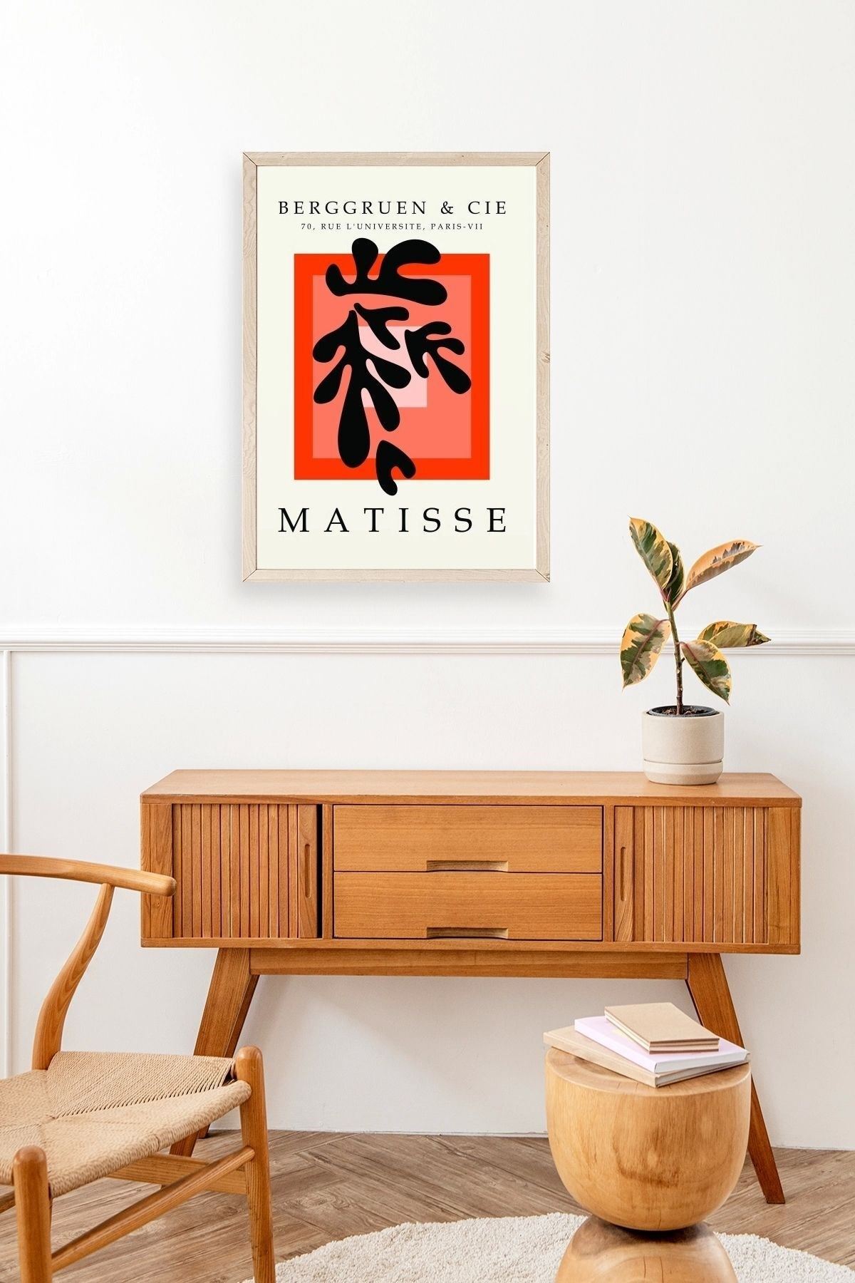 Modern Ahşap Çerçeveli Tablo 30 x 42