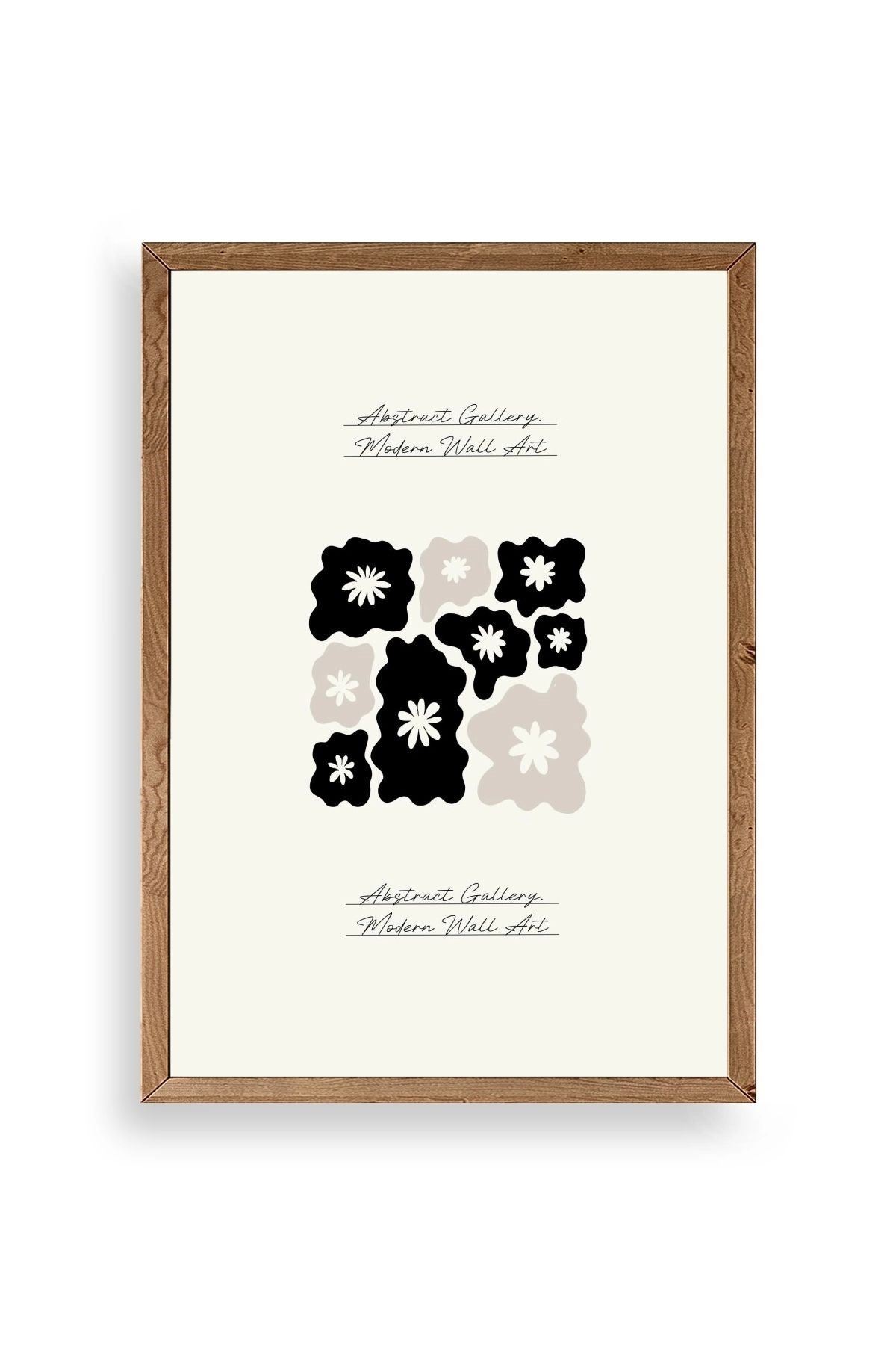 Çiçekler Ahşap Çerçeveli Tablo 50 x 70