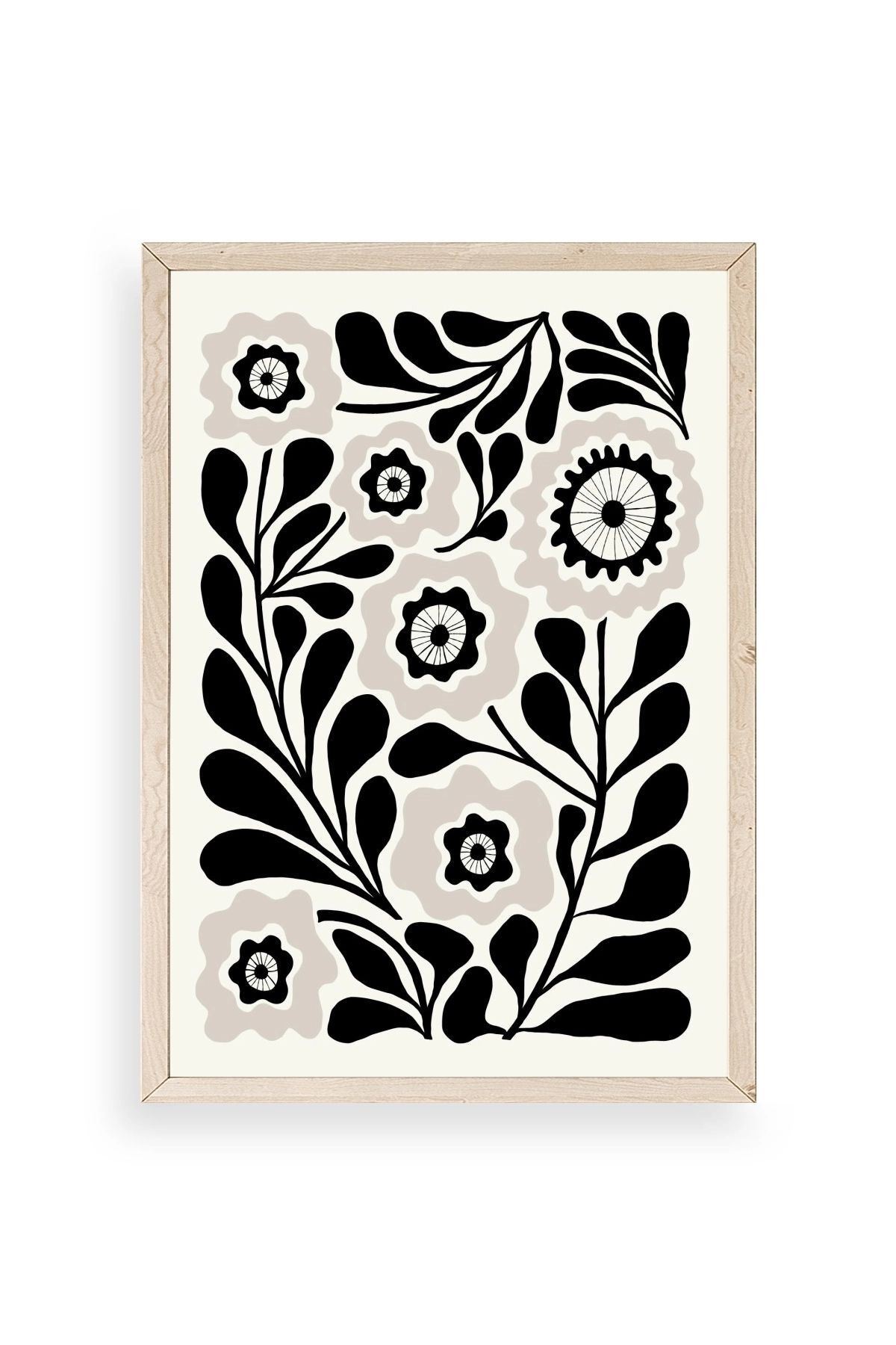 Çiçek Ahşap Çerçeveli Tablo 23 x 30