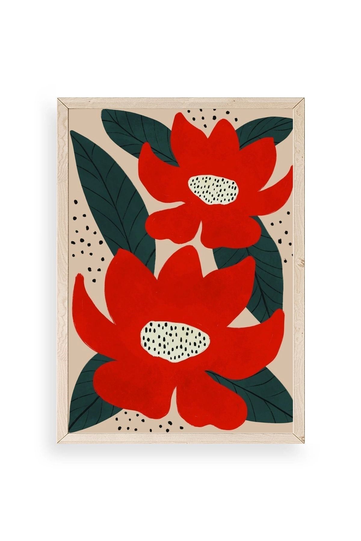 Çiçek Ahşap Çerçeveli Tablo 23 x 30