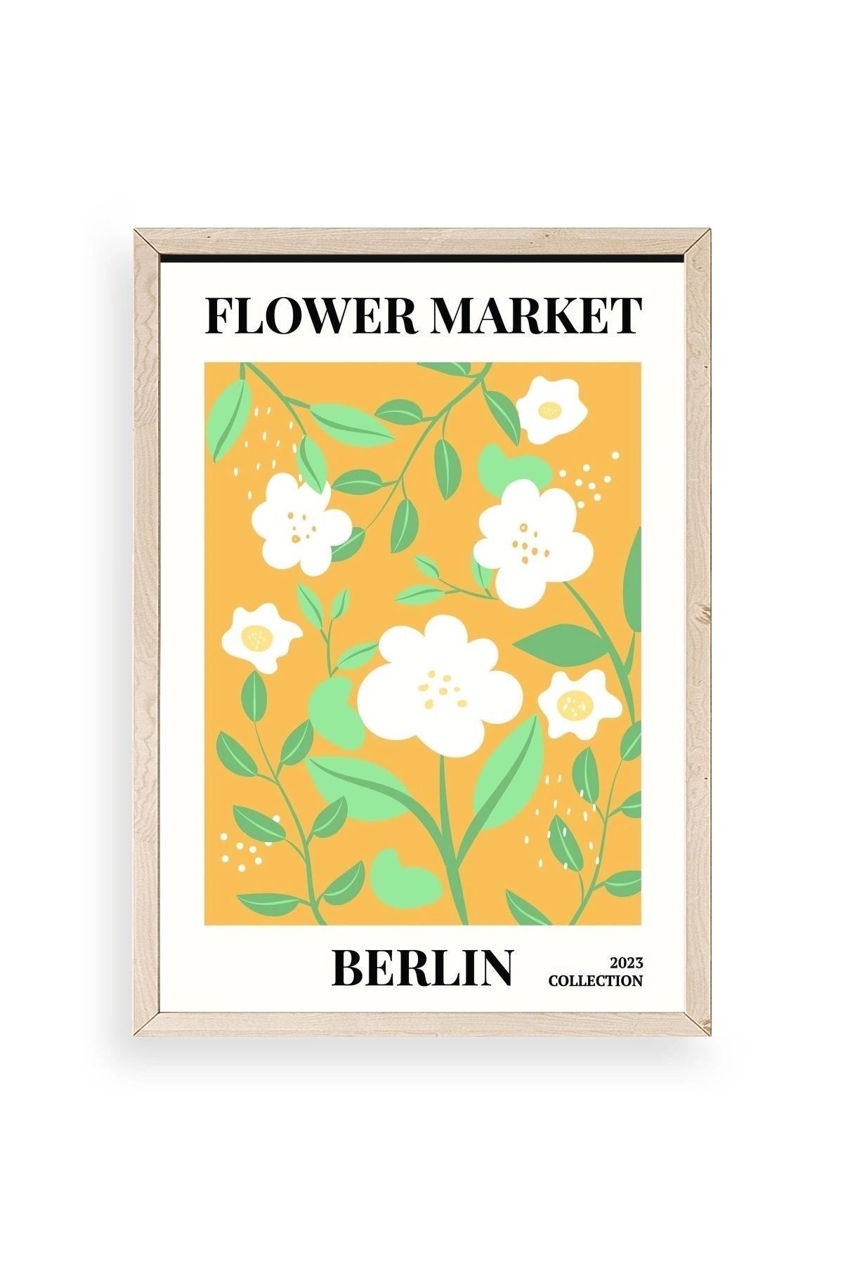 Çiçek Ahşap Çerçeveli Tablo 17 x 23