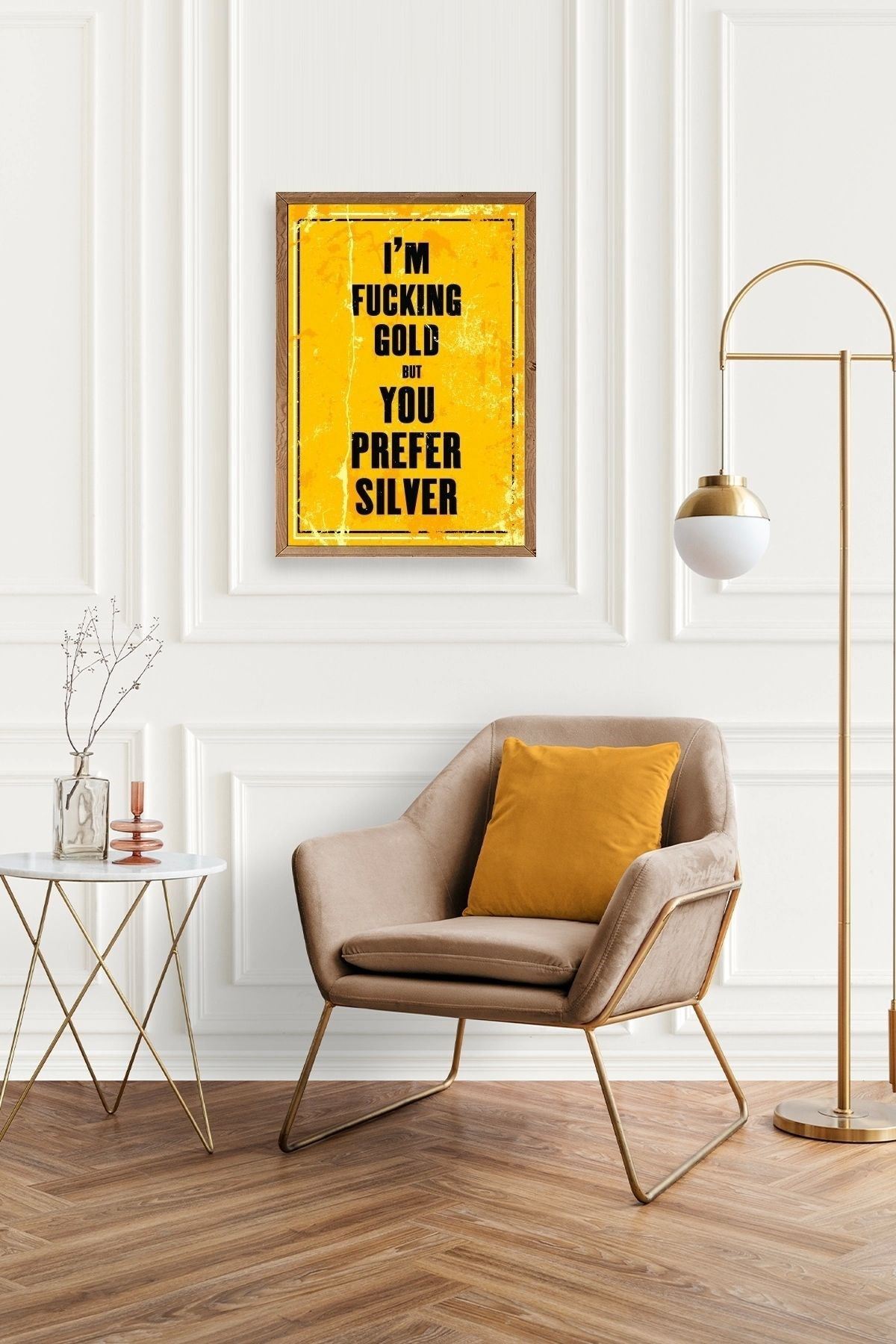 Motto Ahşap Çerçeveli Tablo 23 x 30