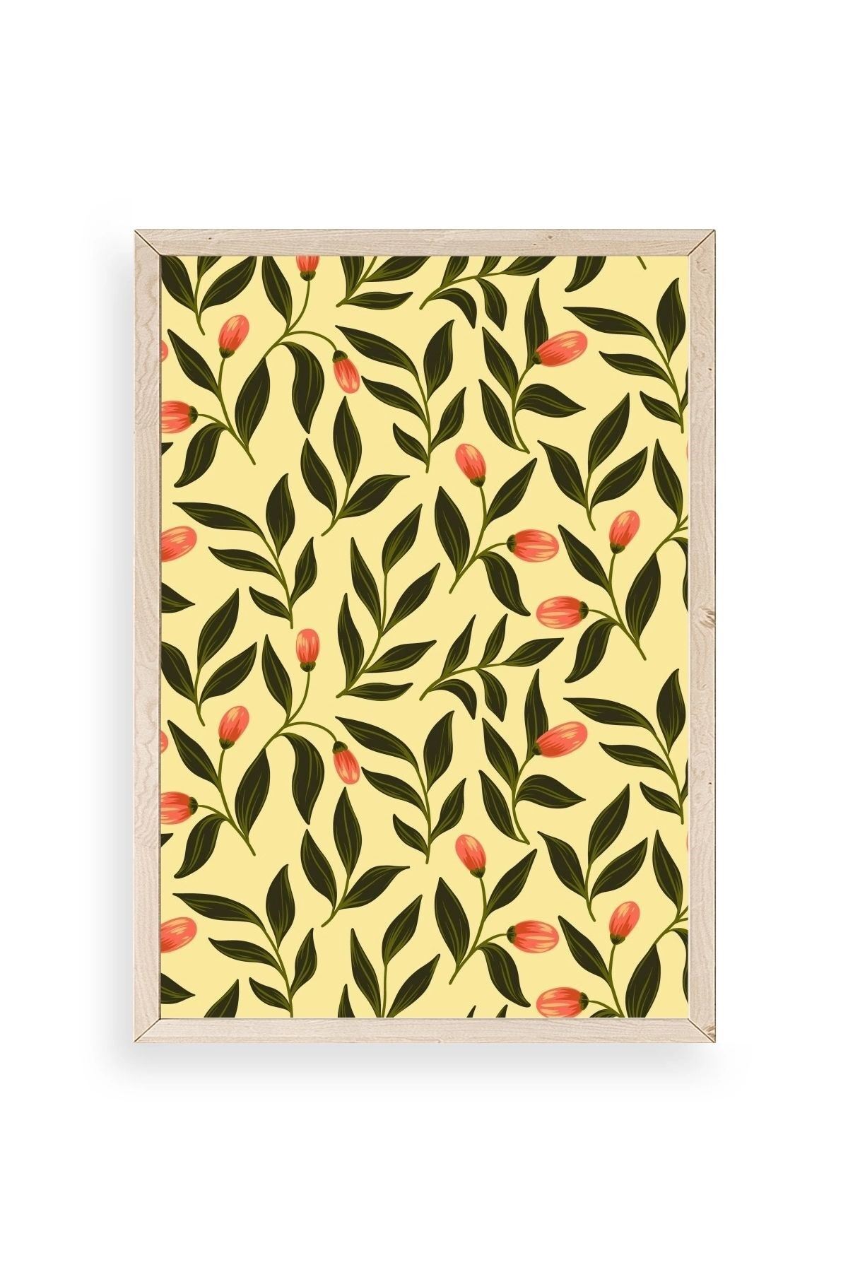 Yapraklar Ahşap Çerçeveli Tablo 17 x 23