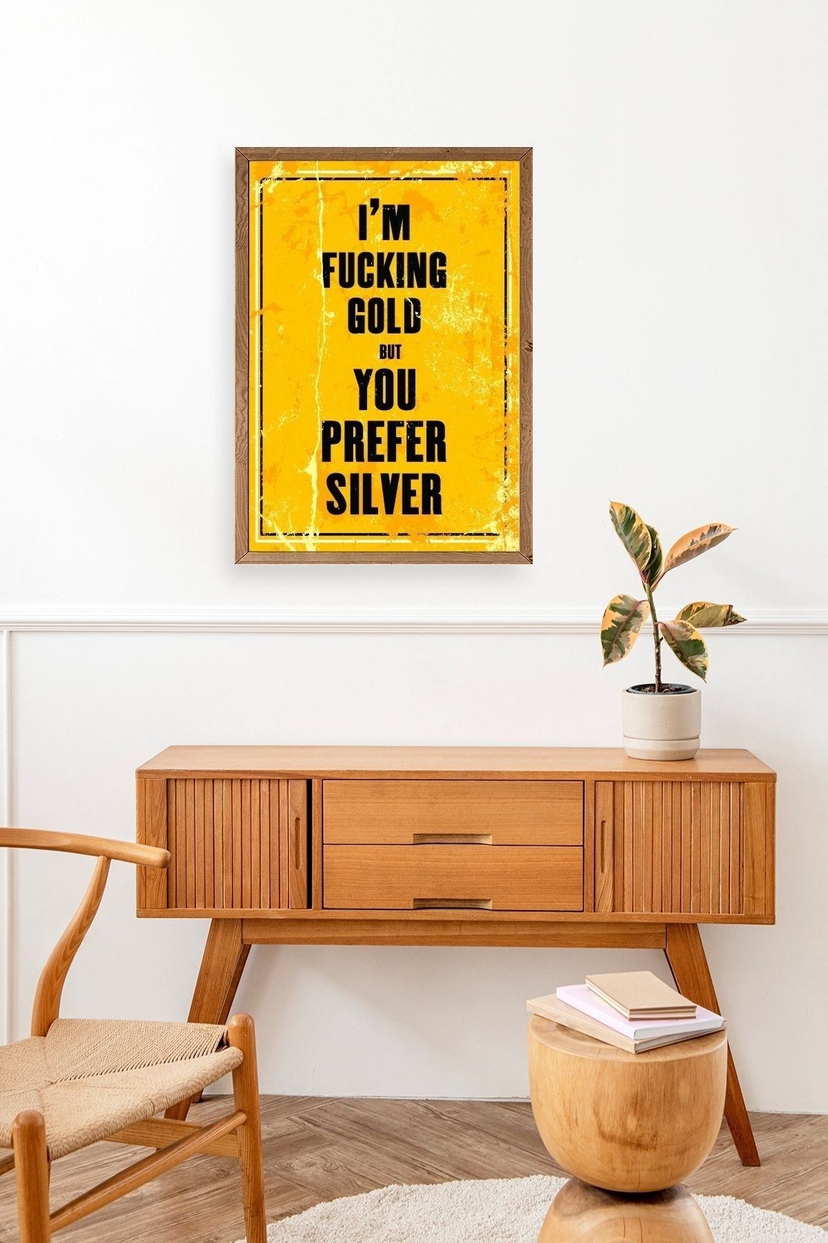 Motto Ahşap Çerçeveli Tablo 50 x 70