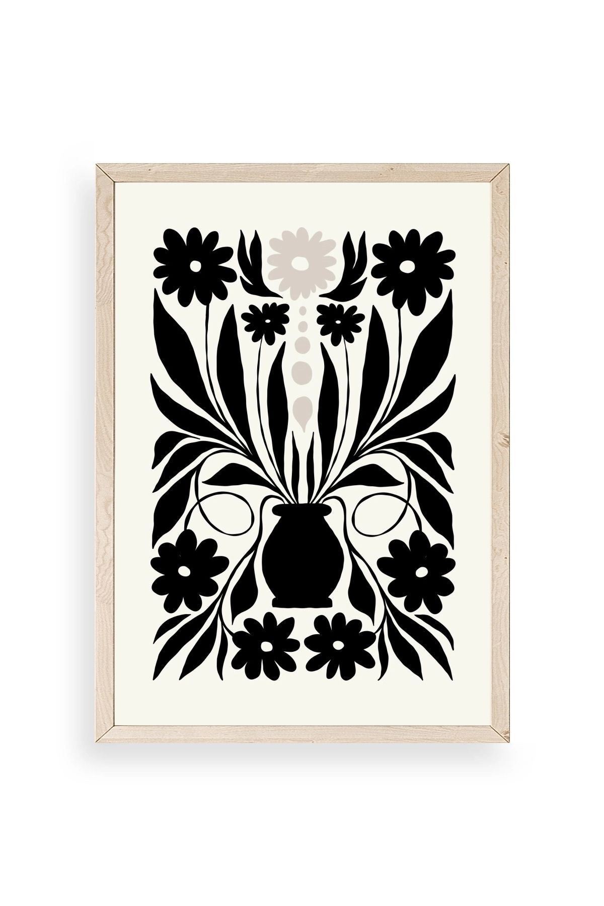 Çiçek Ahşap Çerçeveli Tablo 30 x 42