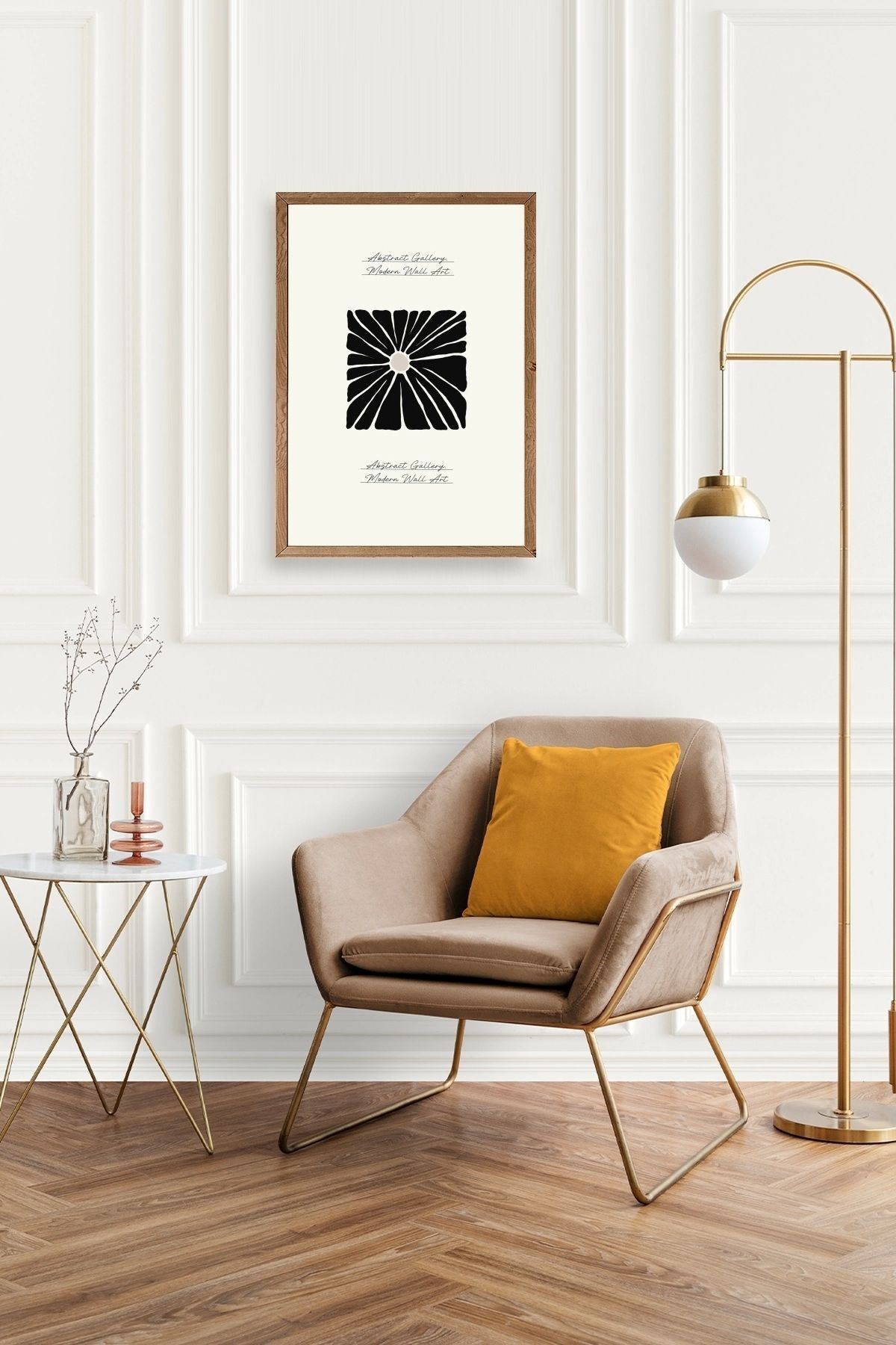 Çiçek Ahşap Çerçeveli Tablo 50 x 70