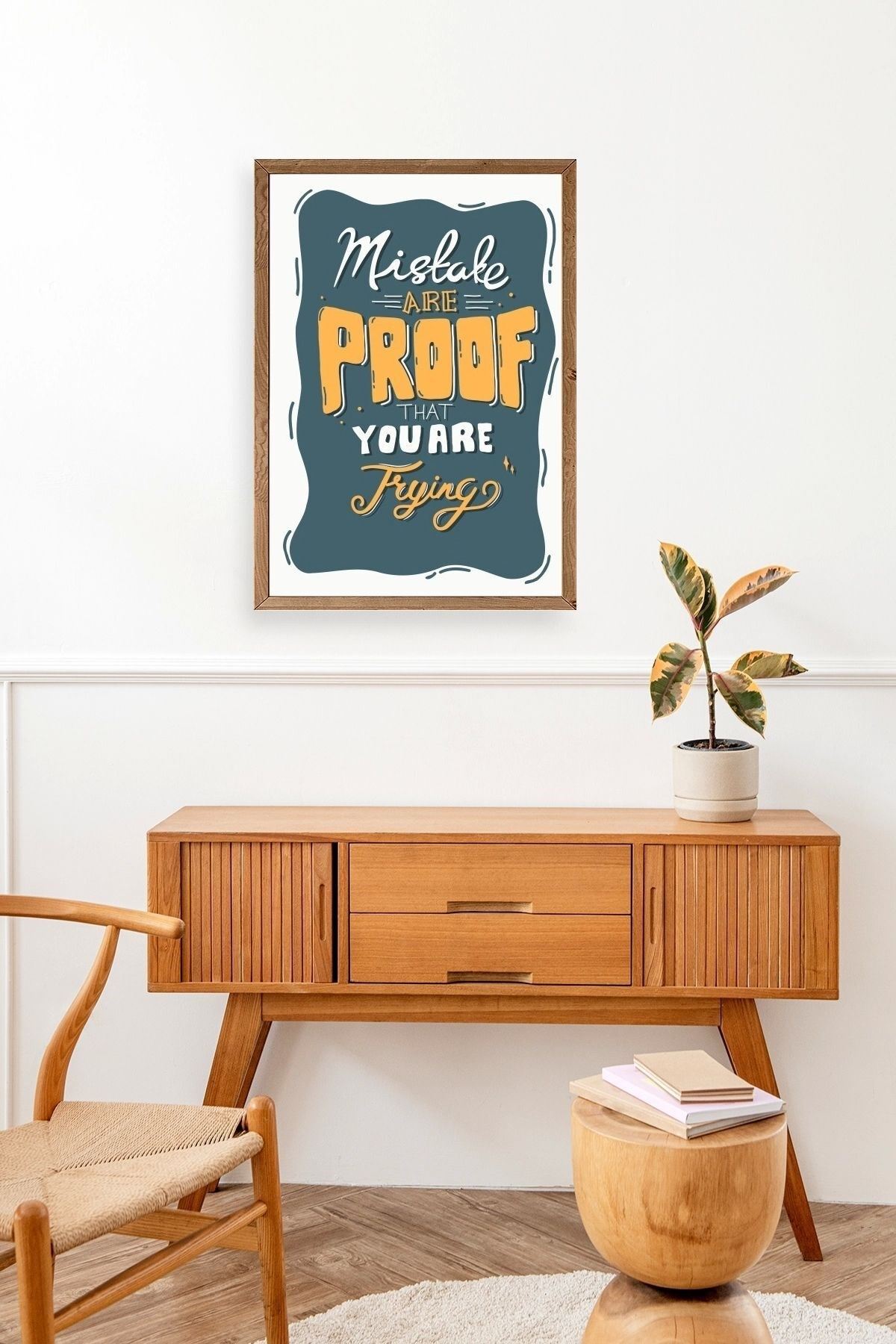 Motto Ahşap Çerçeveli Tablo 50 x 70