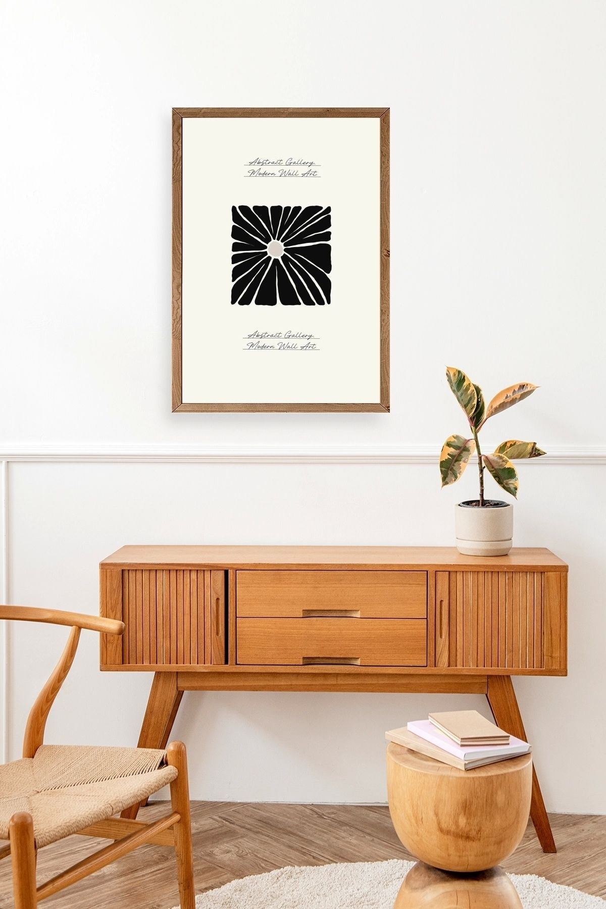 Çiçek Ahşap Çerçeveli Tablo 23 x 30