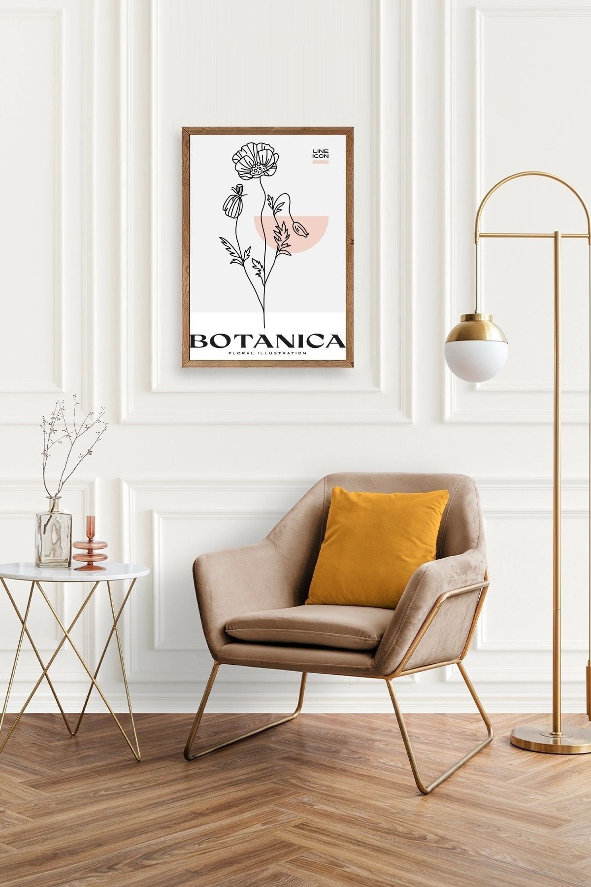 Çiçek Ahşap Çerçeveli Tablo 50 x 70