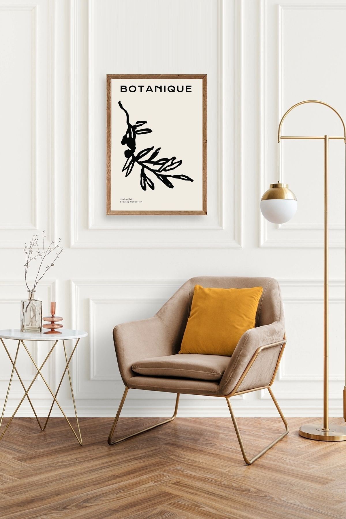 Yaprak Ahşap Çerçeveli Tablo 23 x 30