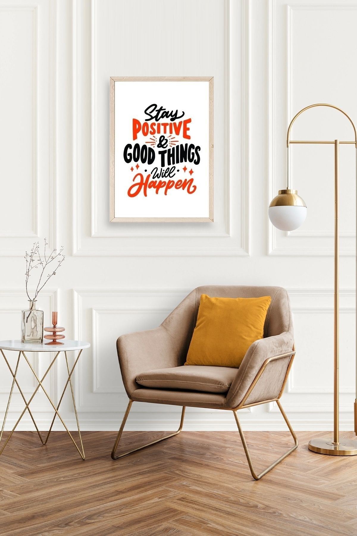 Motto Ahşap Çerçeveli Tablo 50 x 70