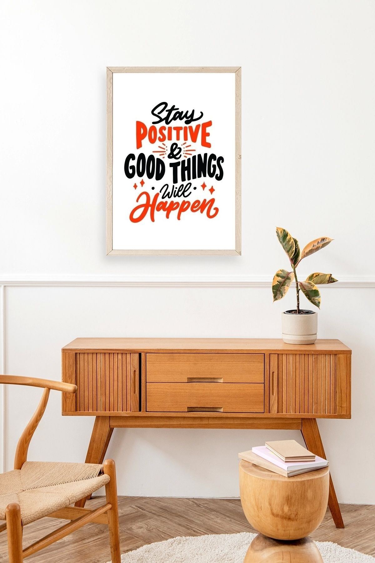 Motto Ahşap Çerçeveli Tablo 50 x 70