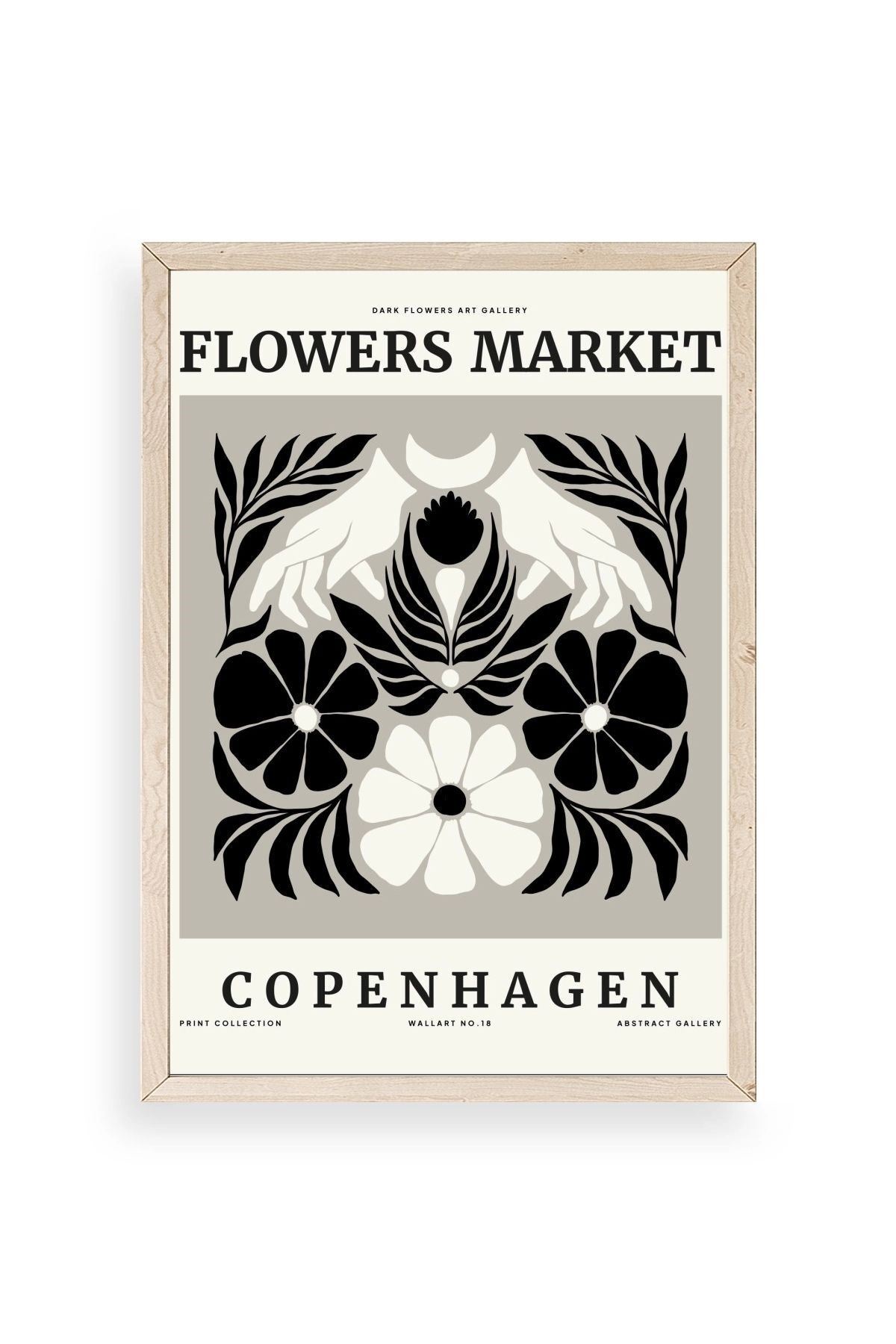 Çiçek Ahşap Çerçeveli Tablo 17 x 23