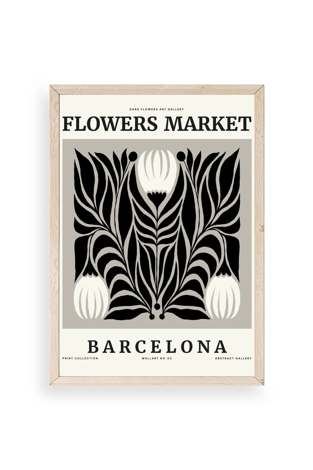 Çiçek Ahşap Çerçeveli Tablo 50 x 70