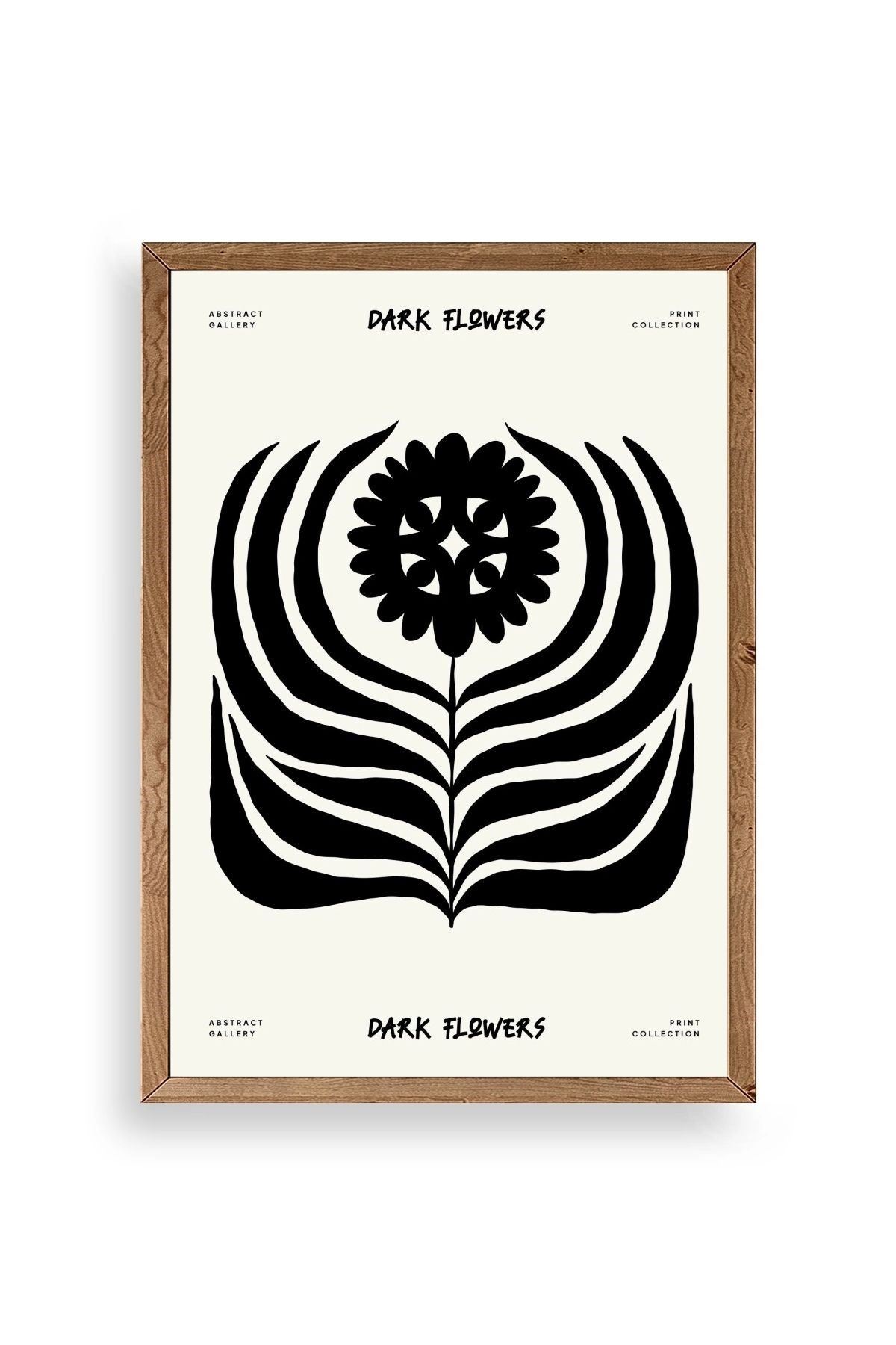 Soyut Ahşap Çerçeveli Tablo 30 x 42