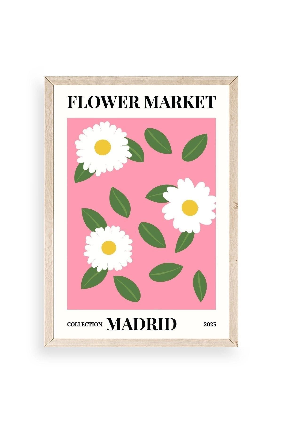 Çiçek Ahşap Çerçeveli Tablo 30 x 42