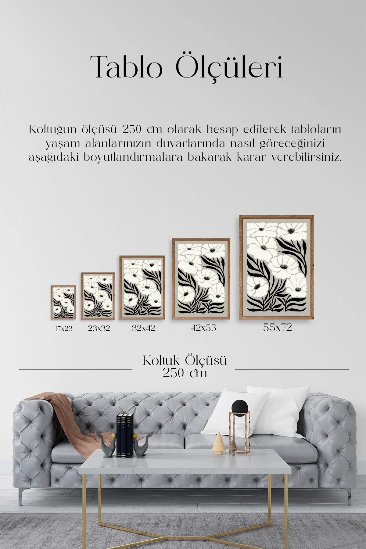 Çiçek Ahşap Çerçeveli Tablo 23 x 30