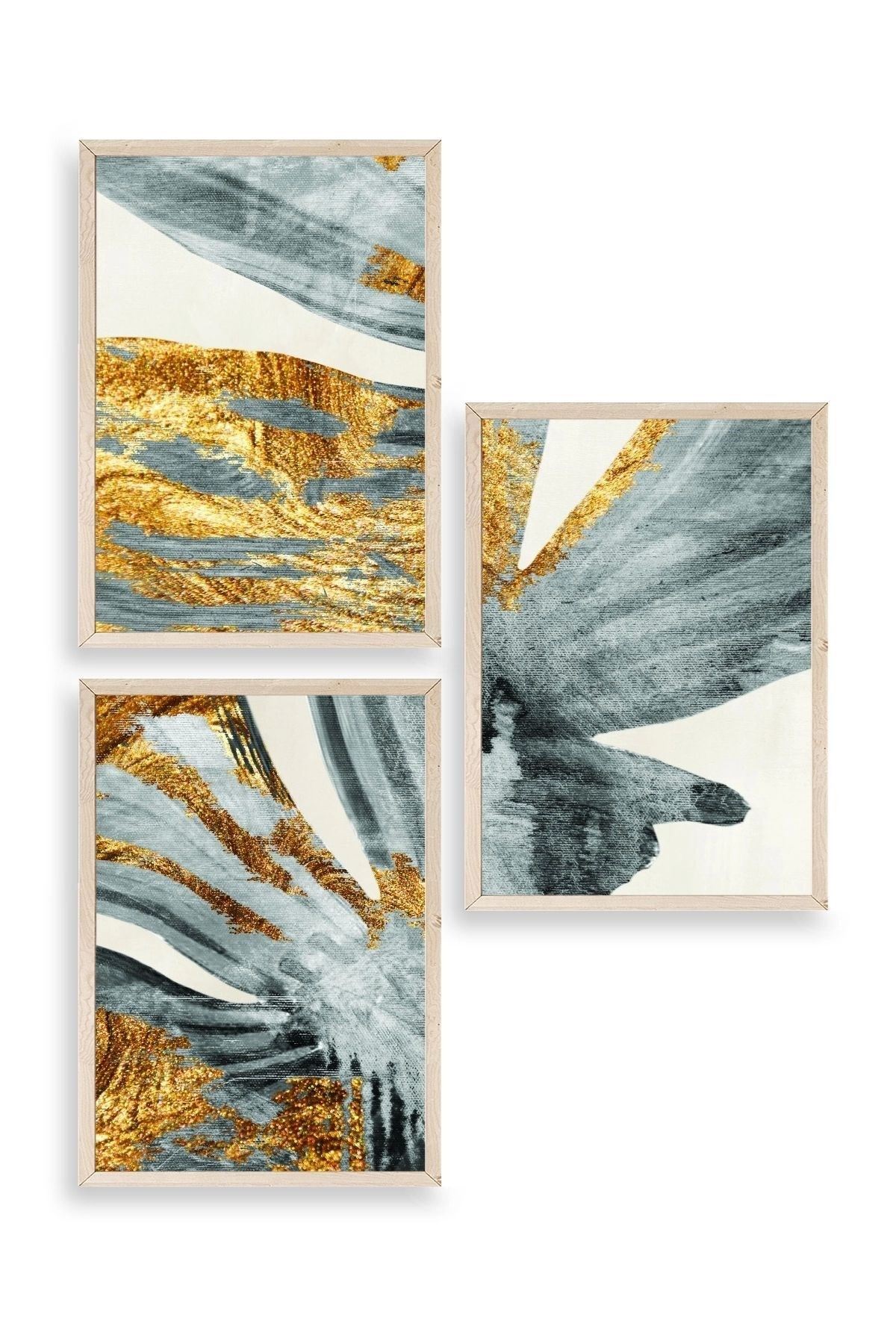 Soyut Ahşap Çerçeveli Tablo 30 x 42