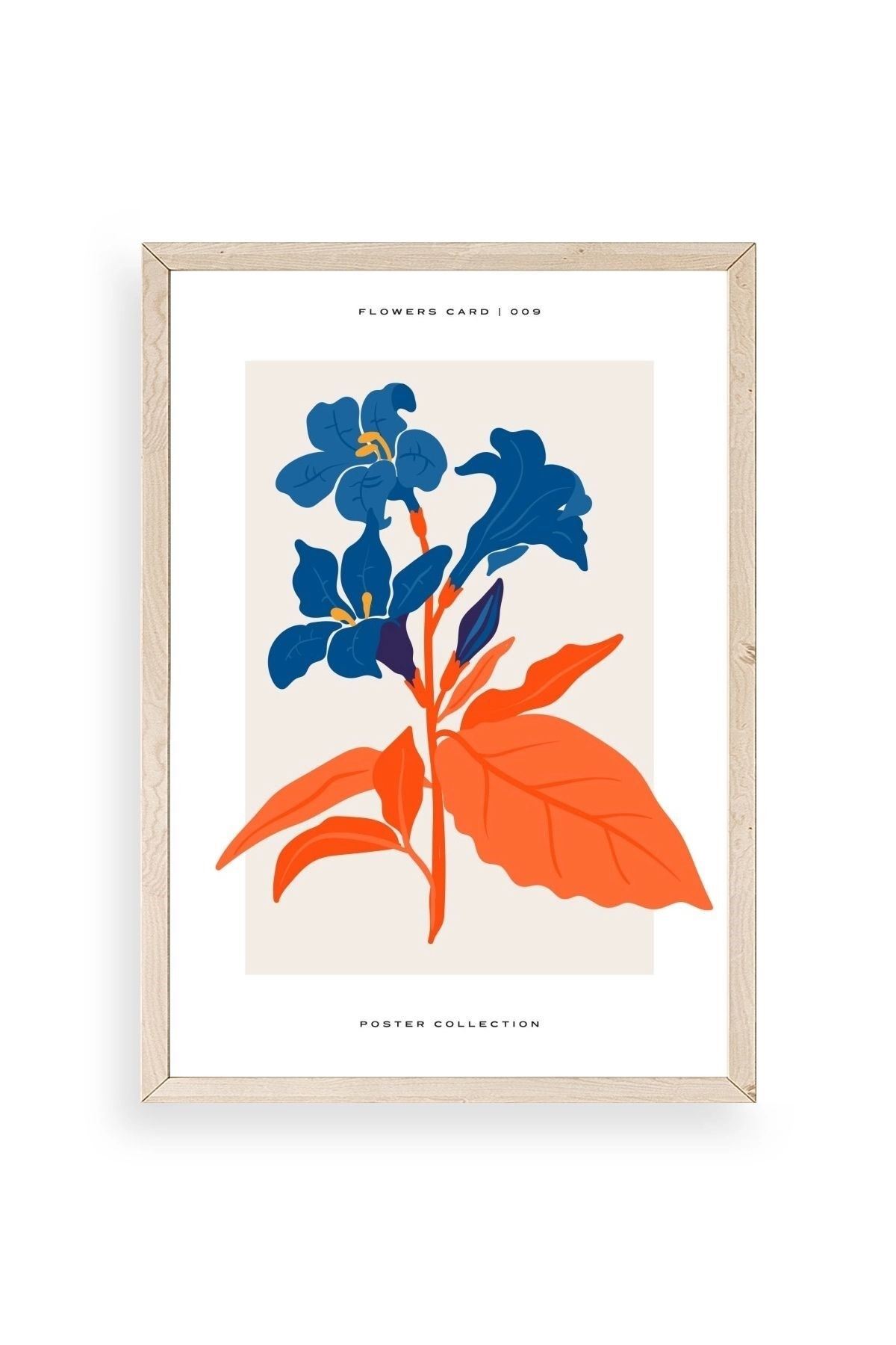 Çiçekler Ahşap Çerçeveli Tablo 50 x 70