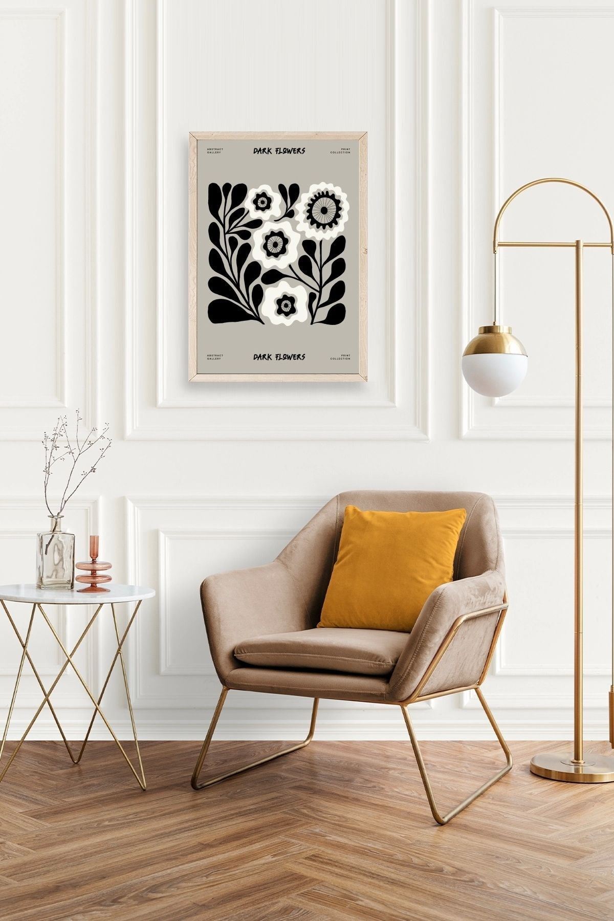 Çiçek Ahşap Çerçeveli Tablo 30 x 42