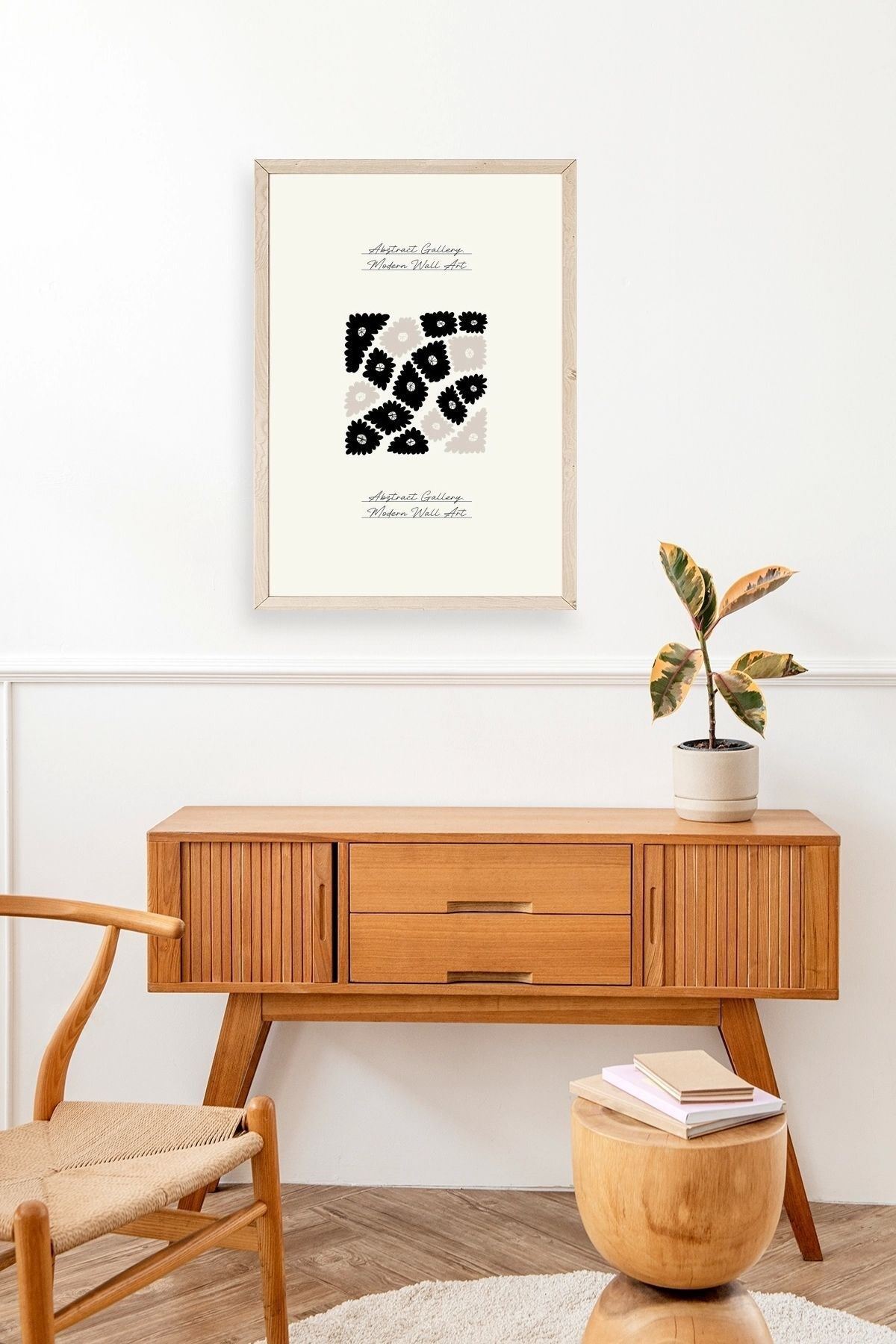 Çiçek Ahşap Çerçeveli Tablo 50 x 70