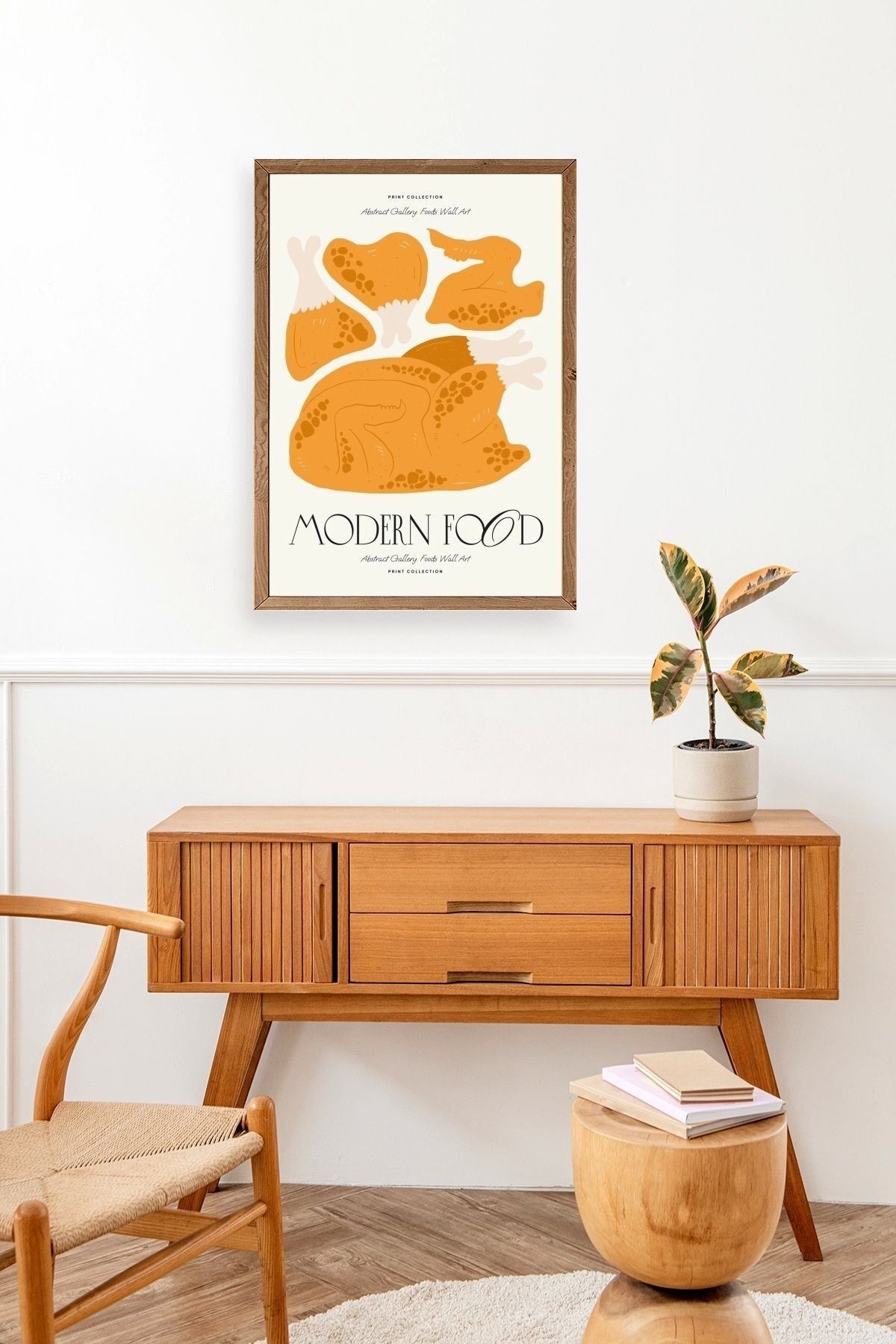 Tavuk Ahşap Çerçeveli Tablo 50 x 70