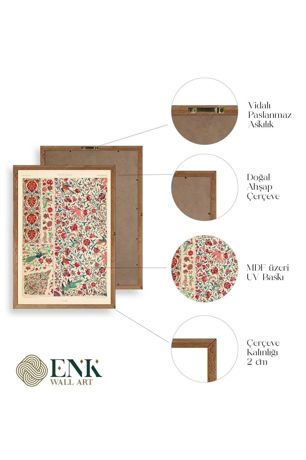 Desen Ahşap Çerçeveli Tablo 17 x 23