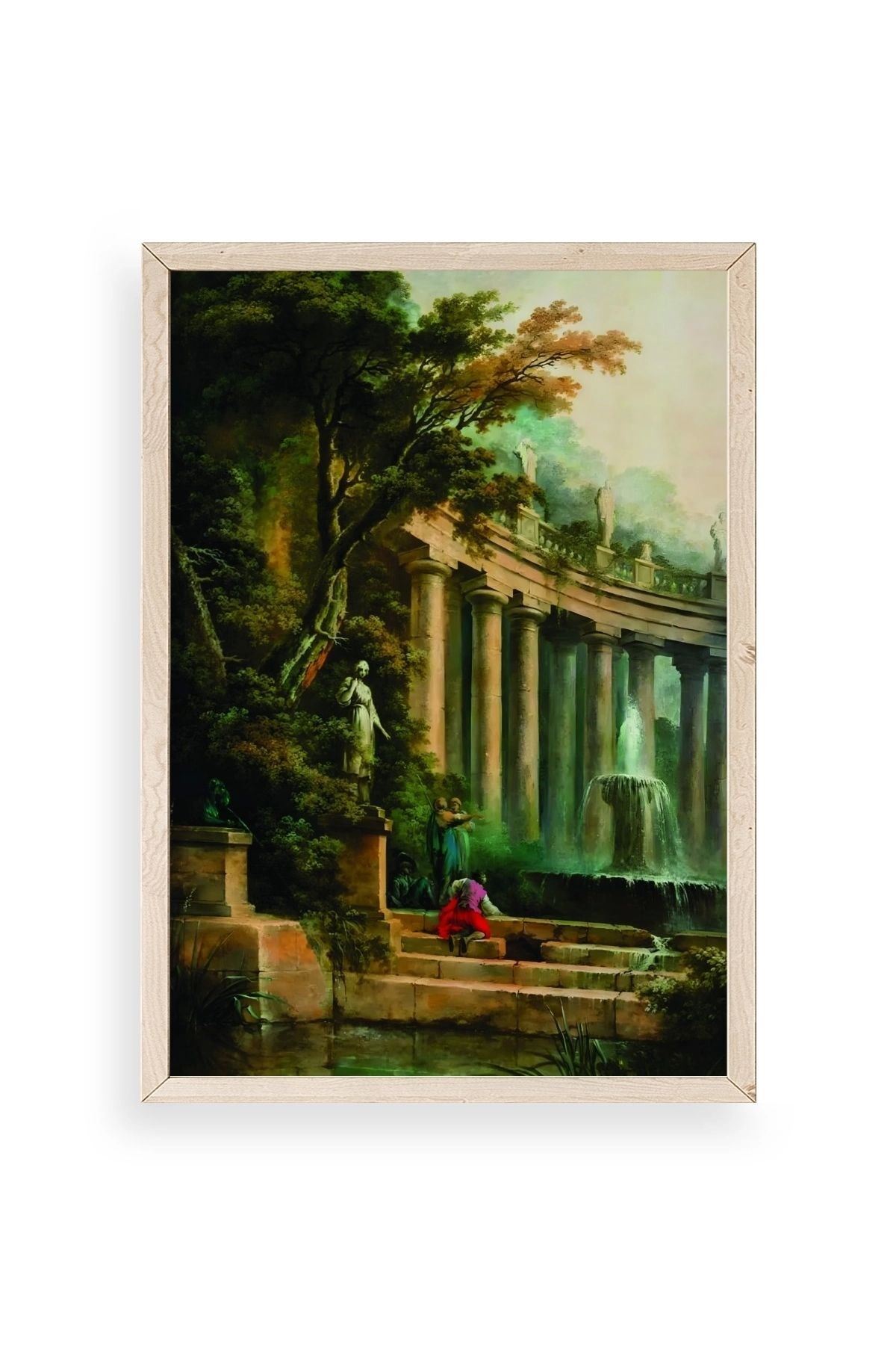 Yapraklar Ahşap Çerçeveli Tablo 50 x 70